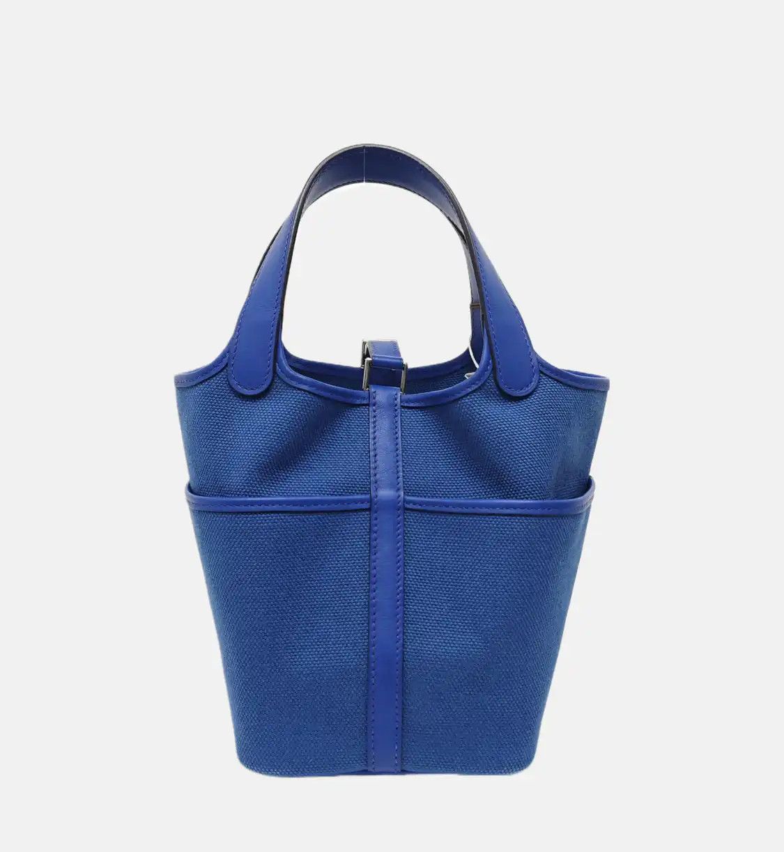 Hermes Hermes Picotin Cargo 18 French Blue canvas handbag silver hardware U Full Access Size ONE SIZE - 5 Thumbnail