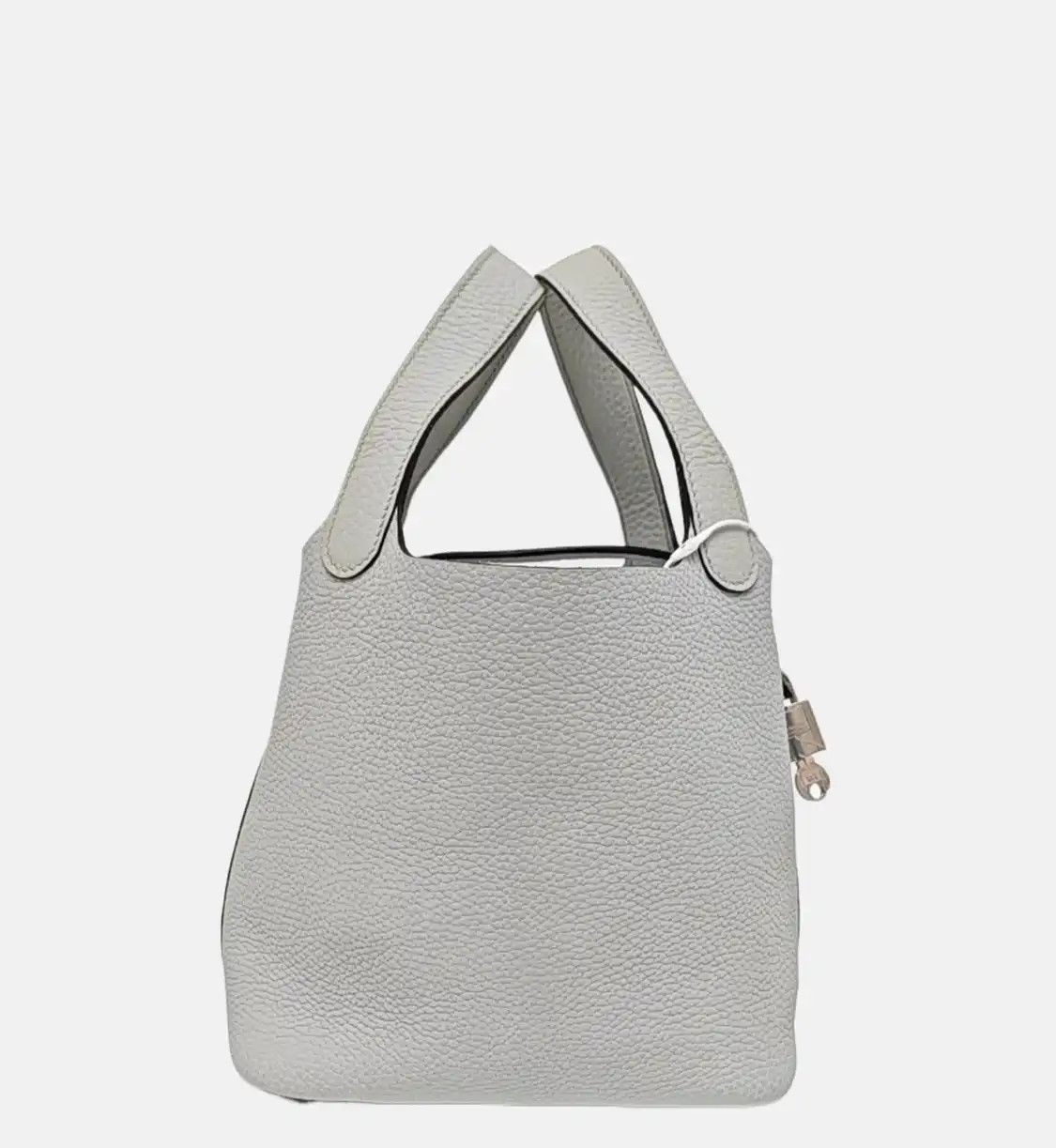 Hermes Hermes Picotin Lock 18 Bleu Brume Clemence cowhide leather picotin handbag silve Size ONE SIZE - 4 Thumbnail
