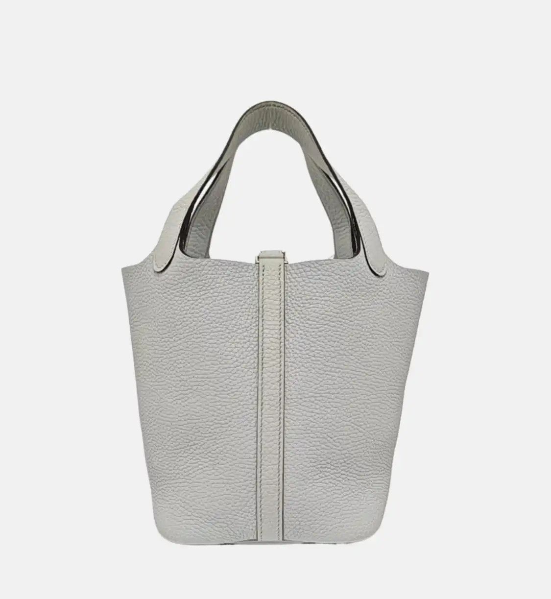 Hermes Hermes Picotin Lock 18 Bleu Brume Clemence cowhide leather picotin handbag silve Size ONE SIZE - 5 Thumbnail