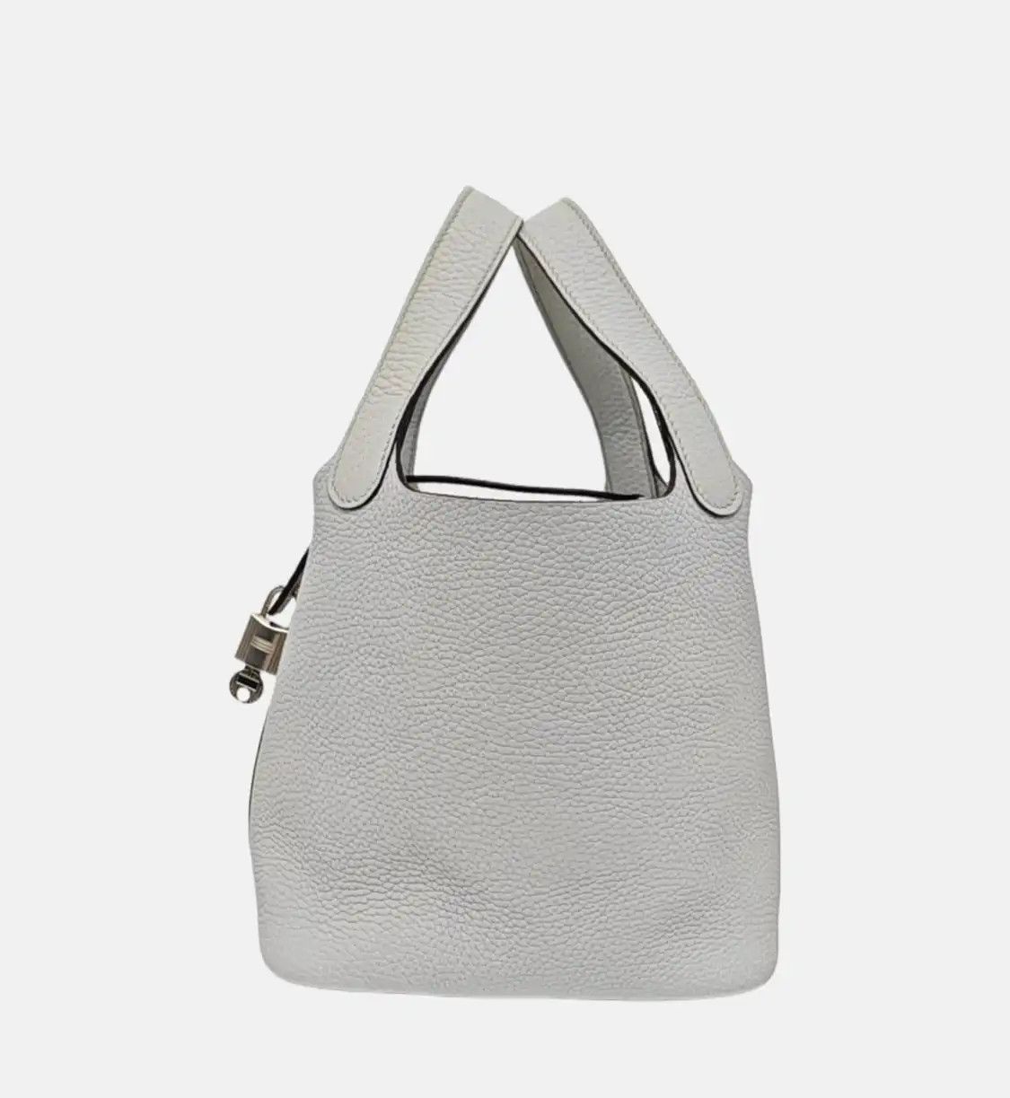 Hermes Hermes Picotin Lock 18 Bleu Brume Clemence cowhide leather picotin handbag silve Size ONE SIZE - 3 Thumbnail