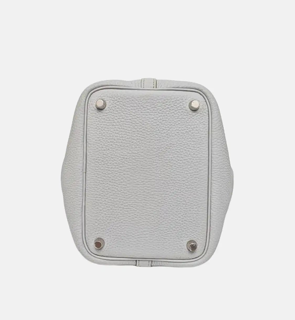 Hermes Hermes Picotin Lock 18 Bleu Brume Clemence cowhide leather picotin handbag silve Size ONE SIZE - 6 Thumbnail