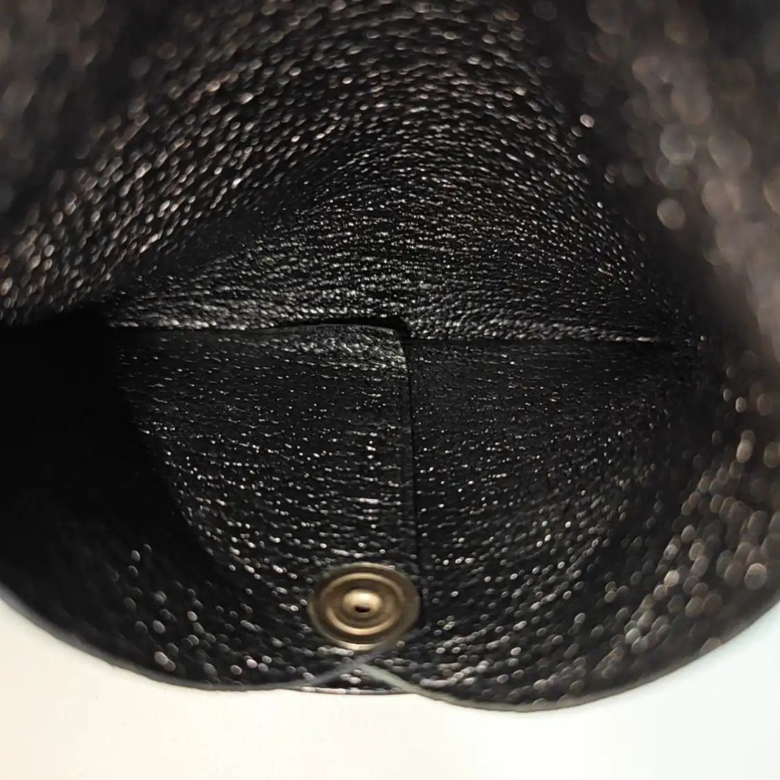 Hermes Hermes Bastia black Chèvre Mysore goatskin coin purse silver hardware D Size ONE SIZE - 7 Thumbnail