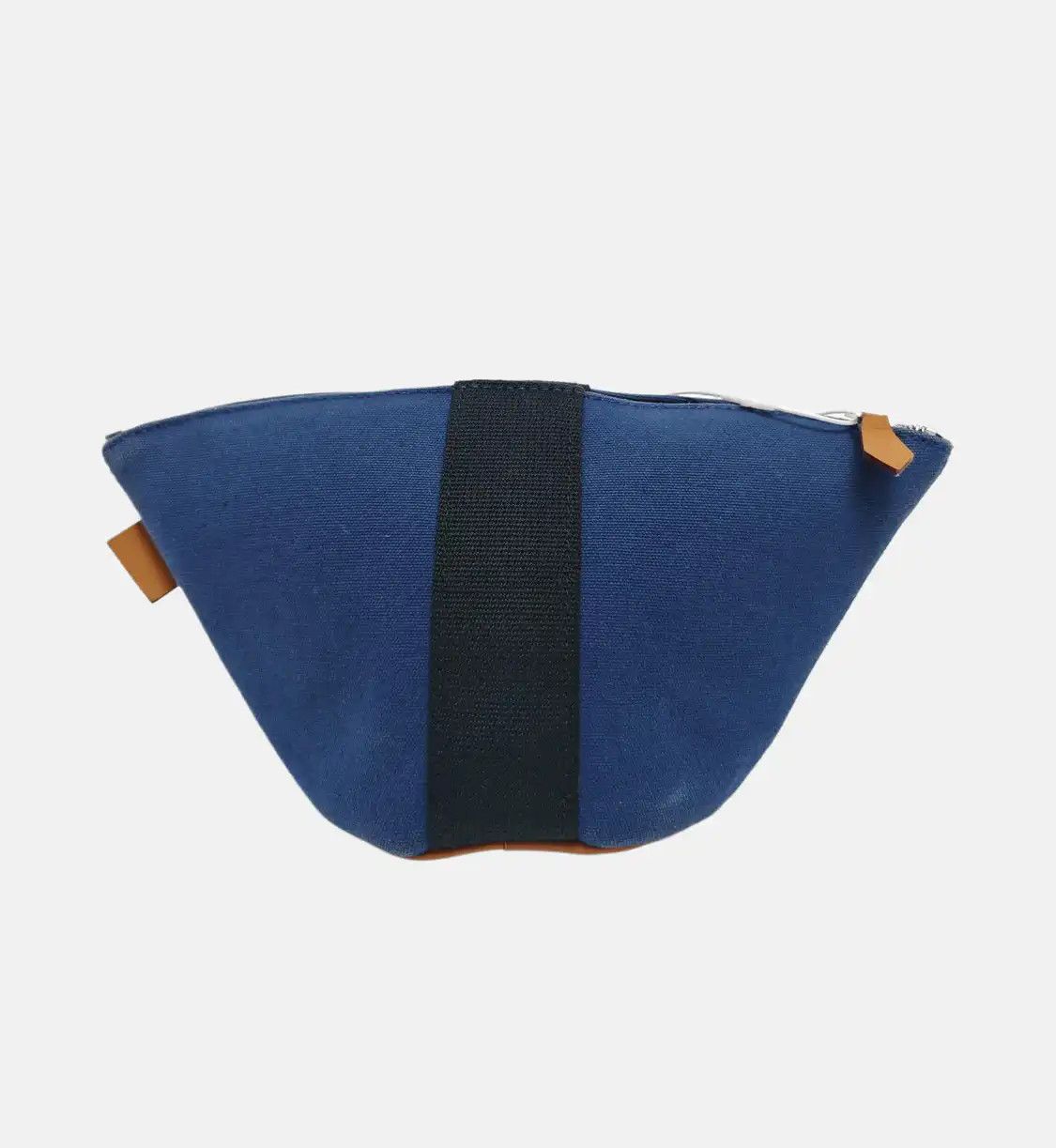 Hermes Hermes Saxo mini Bleu Saphir canvas clutch silver hardware Size ONE SIZE - 5 Thumbnail