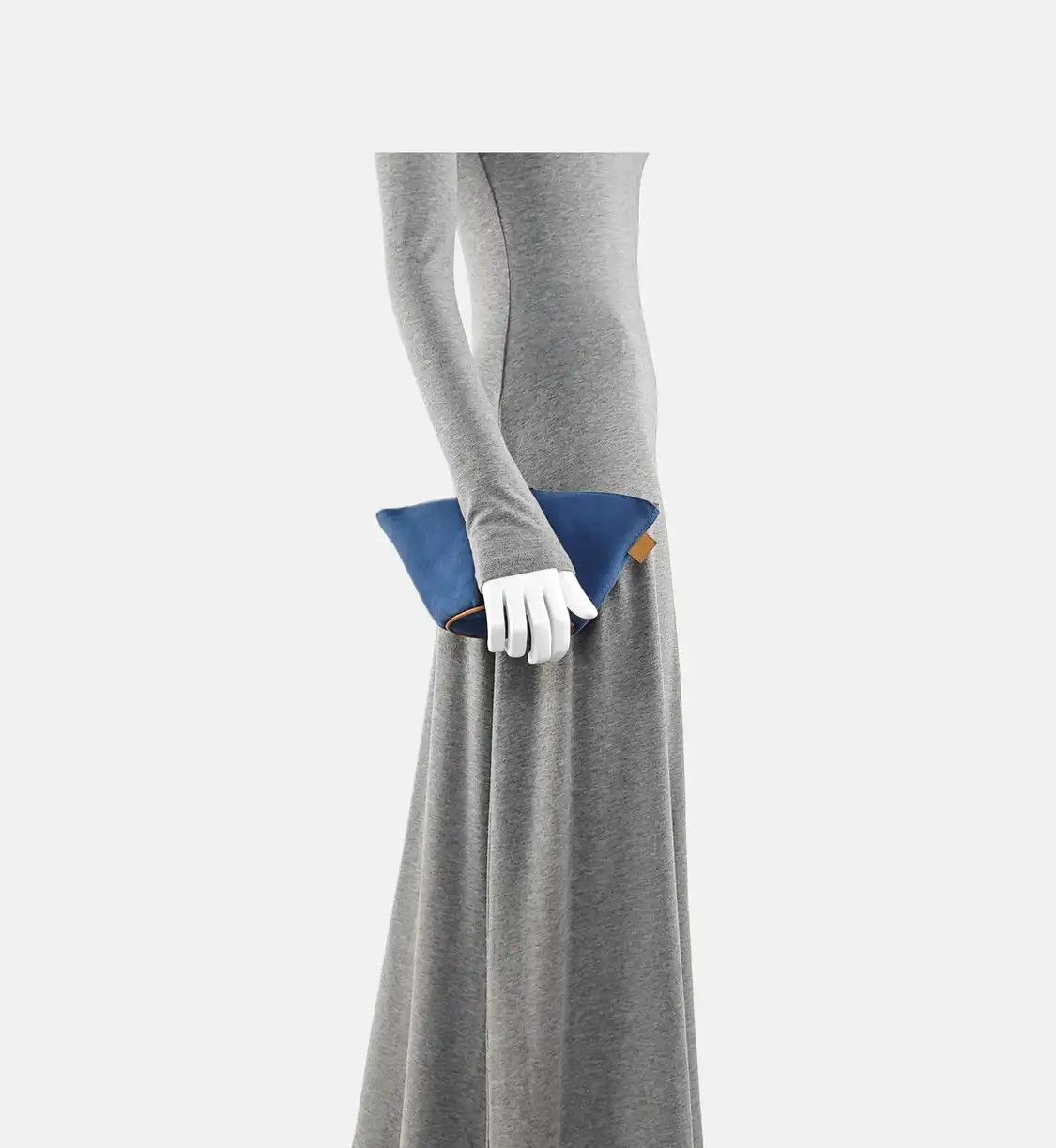 Hermes Hermes Saxo mini Bleu Saphir canvas clutch silver hardware Size ONE SIZE - 2 Thumbnail