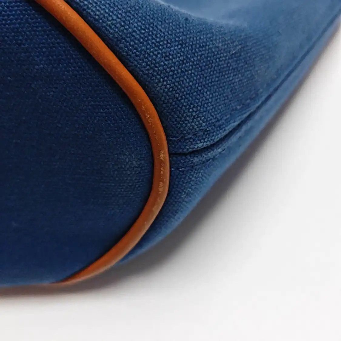 Hermes Hermes Saxo mini Bleu Saphir canvas clutch silver hardware Size ONE SIZE - 10 Thumbnail