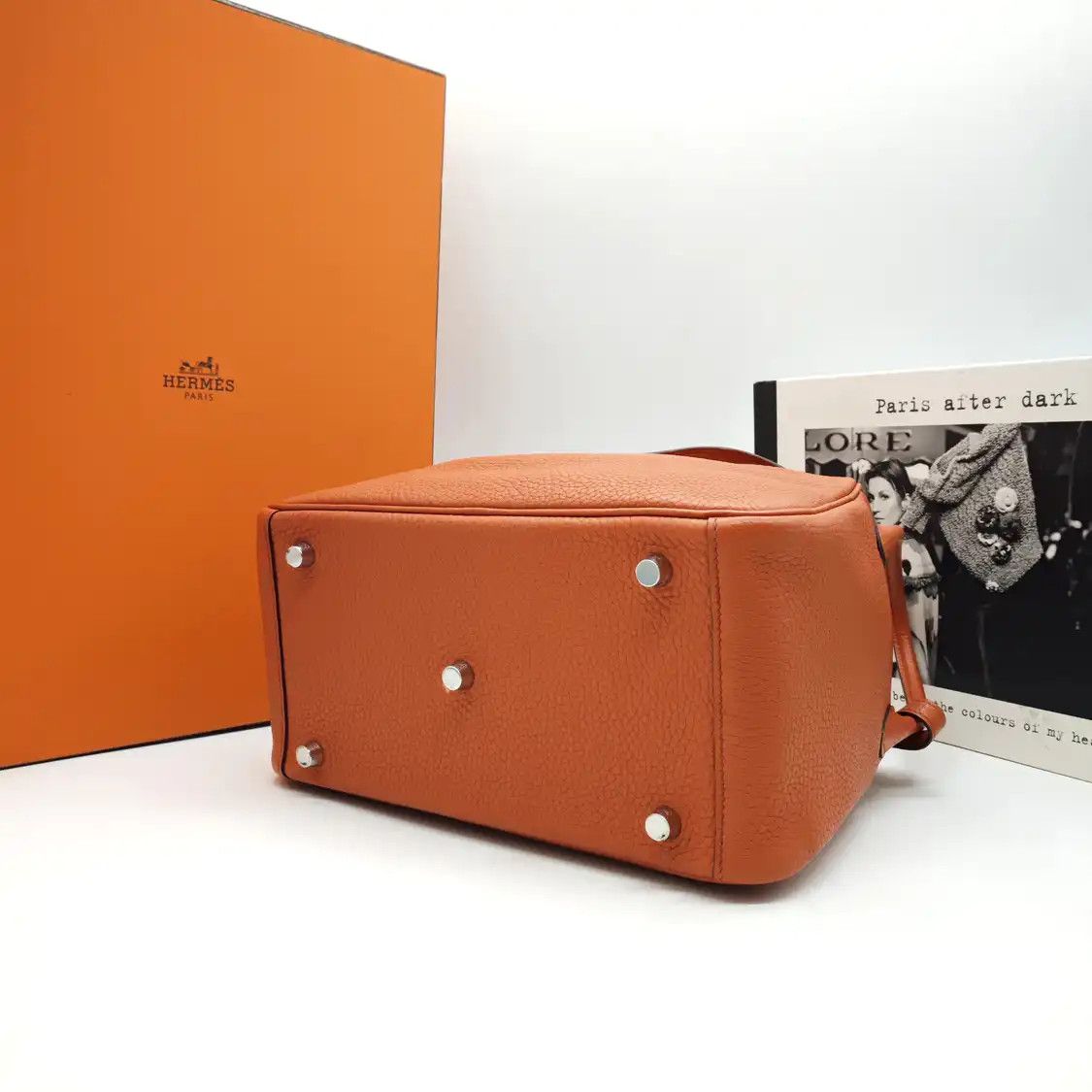 Hermes Hermes Lindy 26 orange Clemence cowhide leather Lindy bag shoulder bag silver ha Size ONE SIZE - 5 Thumbnail