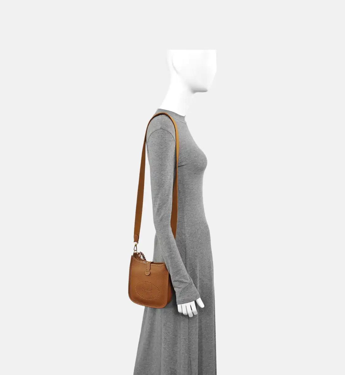 Hermes Hermes Evelyne TPM Gold Brown Clemence cowhide leather cutout Evelyne shoulder b Size ONE SIZE - 2 Thumbnail