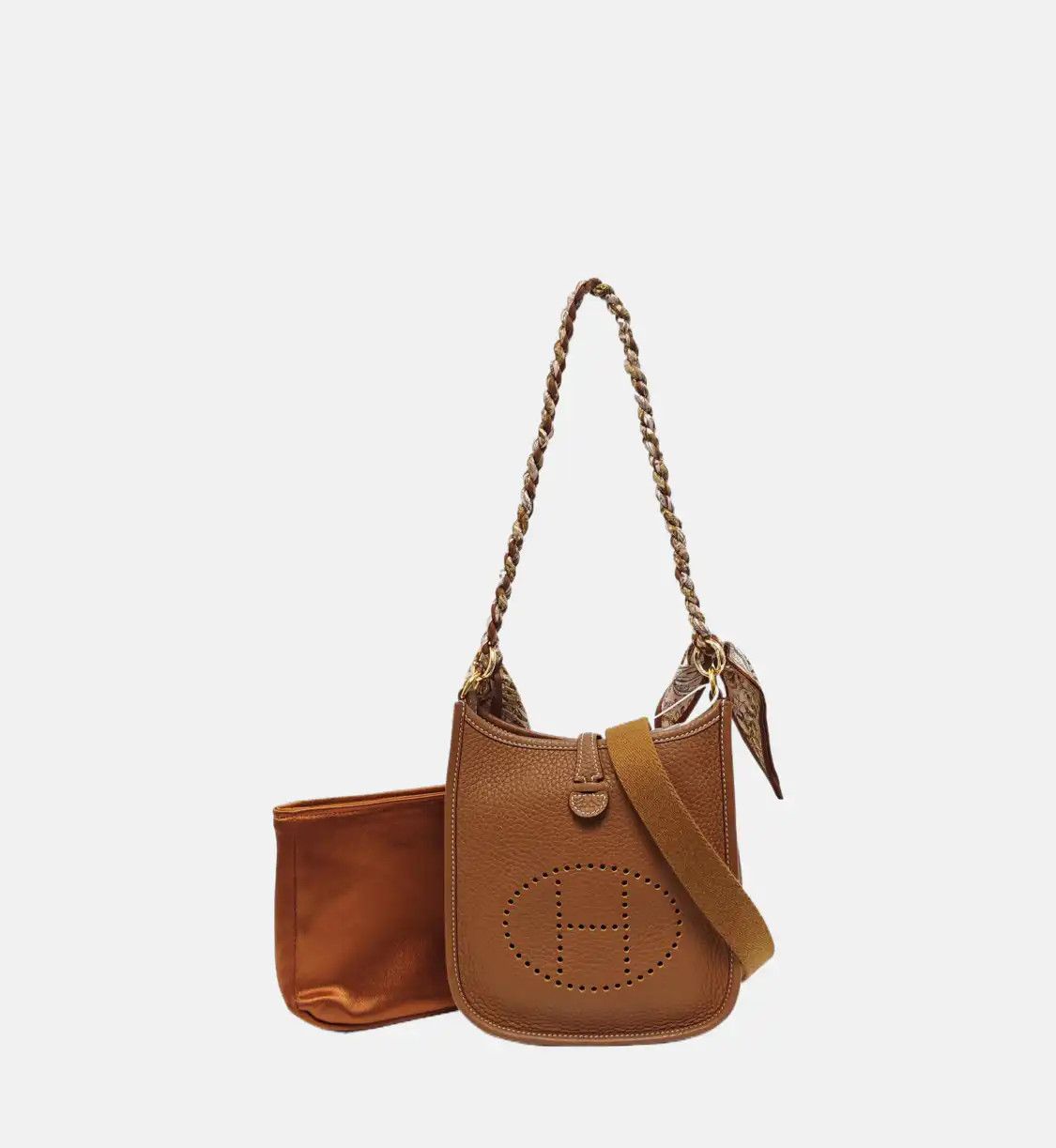 Hermes Hermes Evelyne TPM Gold Brown Clemence cowhide leather cutout Evelyne shoulder b Size ONE SIZE - 7 Thumbnail