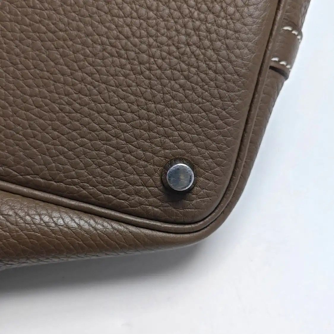 Hermes Hermes Picotin Lock 18 Etoupe Clemence cowhide leather picotin handbag silver ha Size ONE SIZE - 10 Thumbnail