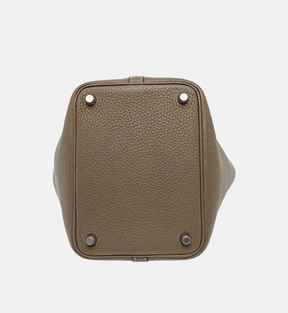 Hermes Hermes Picotin Lock 18 Etoupe Clemence cowhide leather picotin handbag silver ha Size ONE SIZE - 6 Thumbnail