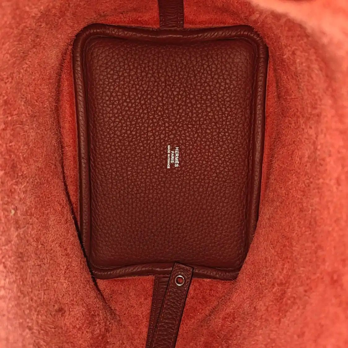 Hermes Hermes Picotin Lock 18 Rouge Casaque Clemence cowhide leather picotin handbag si Size ONE SIZE - 7 Thumbnail
