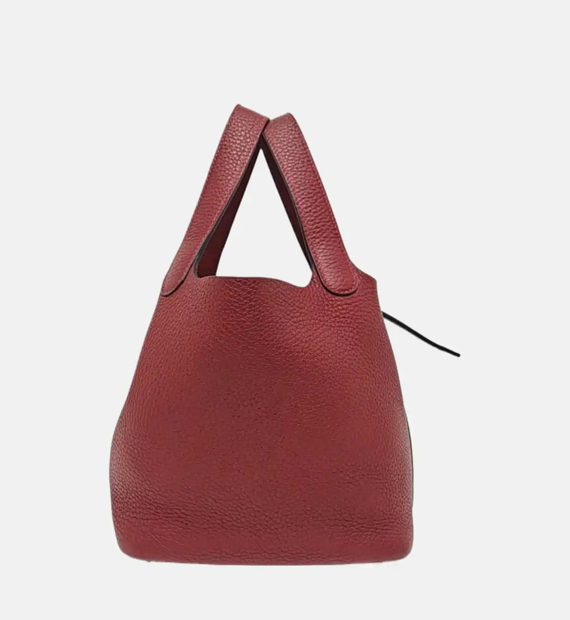 Hermes Hermes Picotin Lock 18 Rouge Casaque Clemence cowhide leather picotin handbag si Size ONE SIZE - 4 Thumbnail
