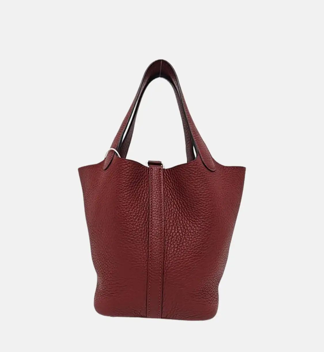 Hermes Hermes Picotin Lock 18 Rouge Casaque Clemence cowhide leather picotin handbag si Size ONE SIZE - 5 Thumbnail