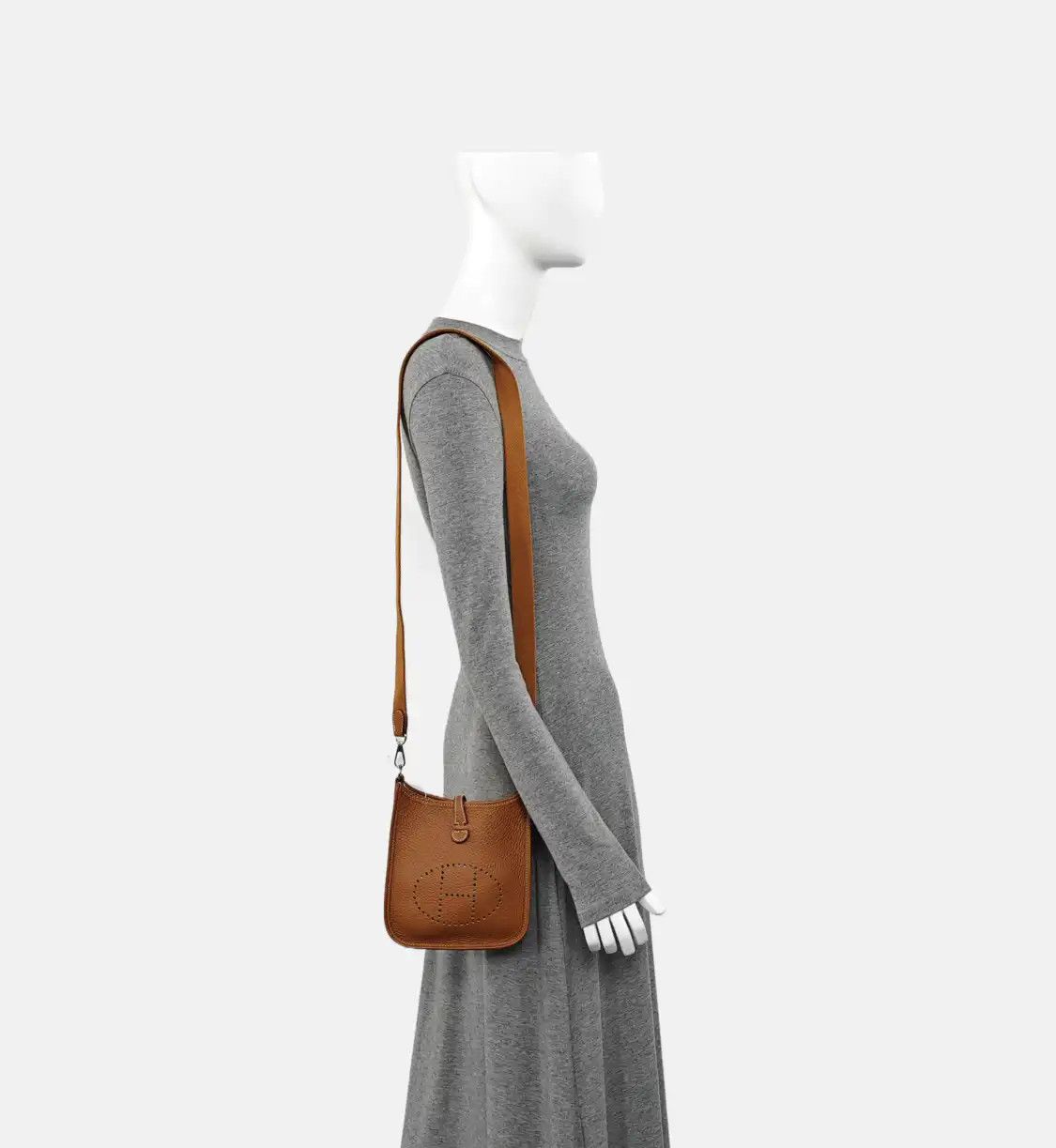 Hermes Hermes Evelyne TPM Gold Brown Clemence cowhide leather cutout Evelyne shoulder b Size ONE SIZE - 2 Thumbnail