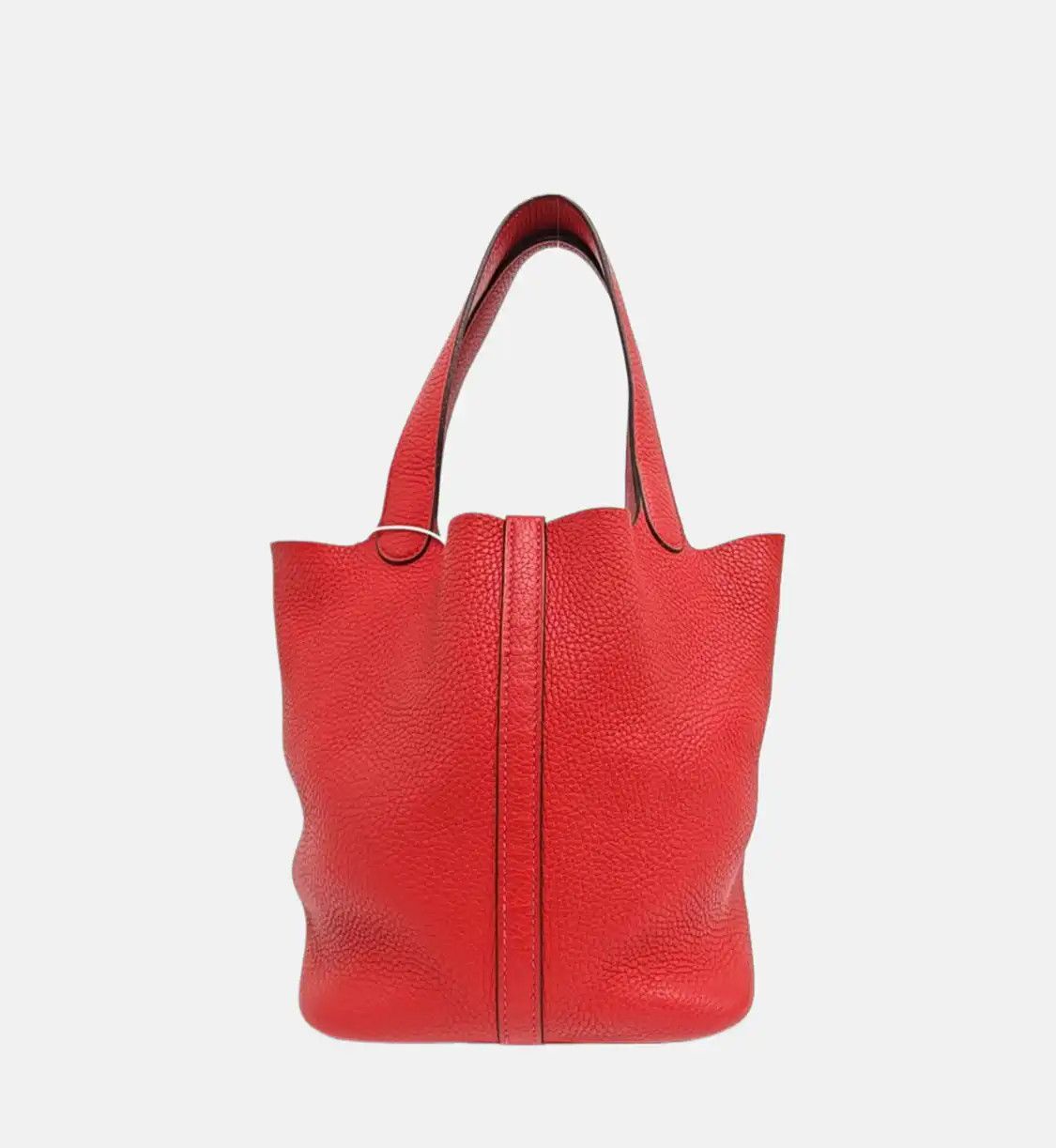 Hermes Hermes Picotin Lock 22 Rouge Casaque Clemence cowhide leather picotin handbag si Size ONE SIZE - 5 Thumbnail