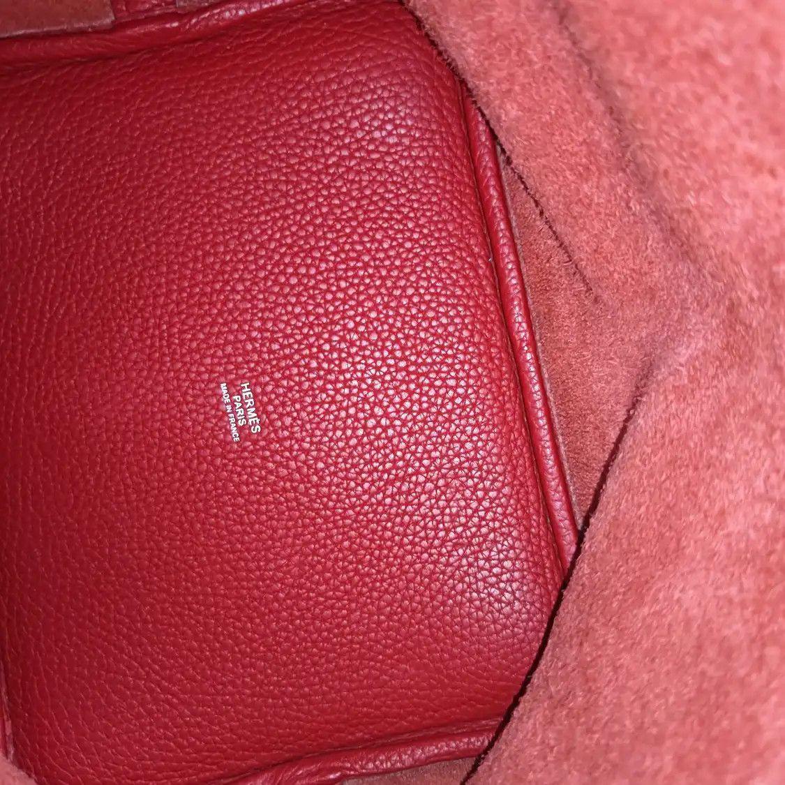 Hermes Hermes Picotin Lock 22 Rouge Casaque Clemence cowhide leather picotin handbag si Size ONE SIZE - 12 Thumbnail
