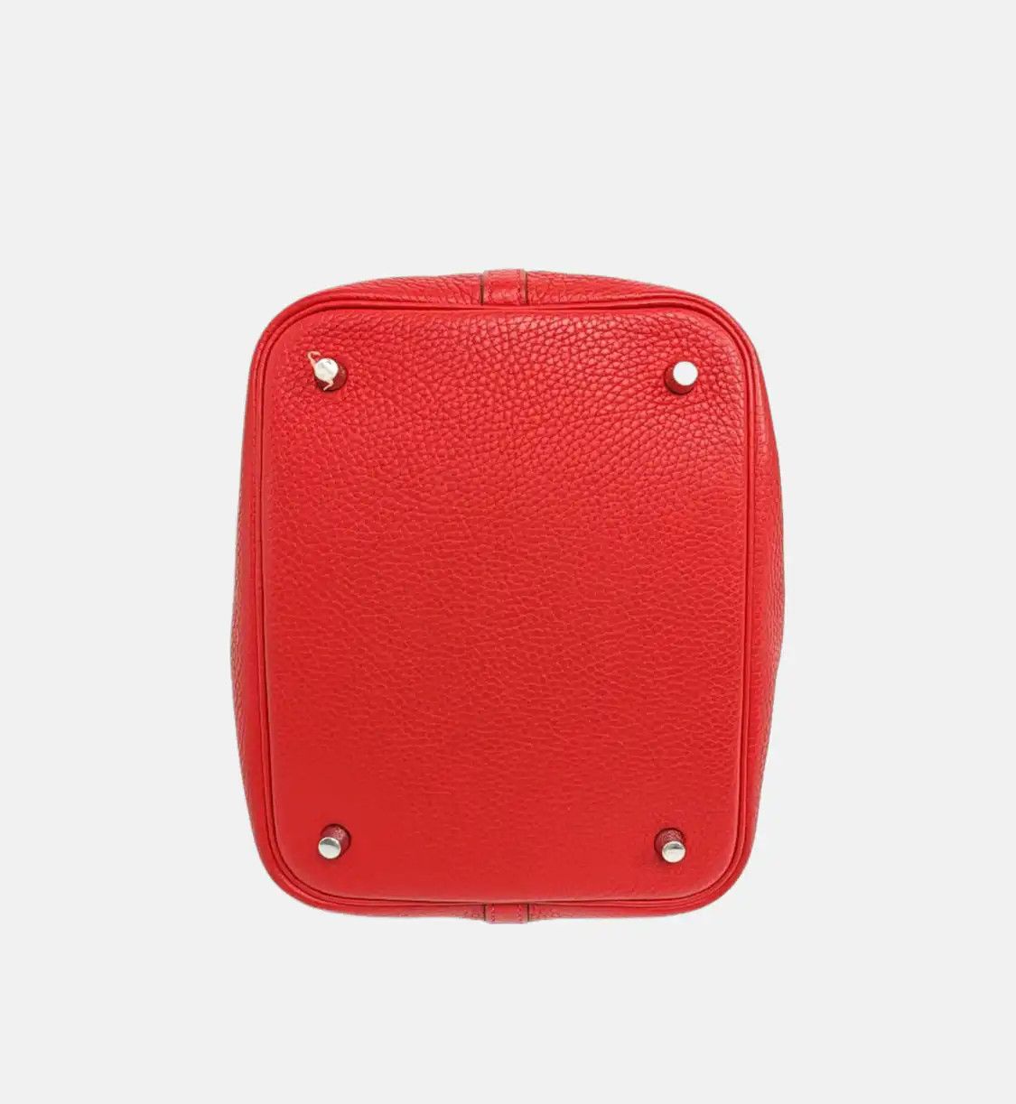 Hermes Hermes Picotin Lock 22 Rouge Casaque Clemence cowhide leather picotin handbag si Size ONE SIZE - 6 Thumbnail
