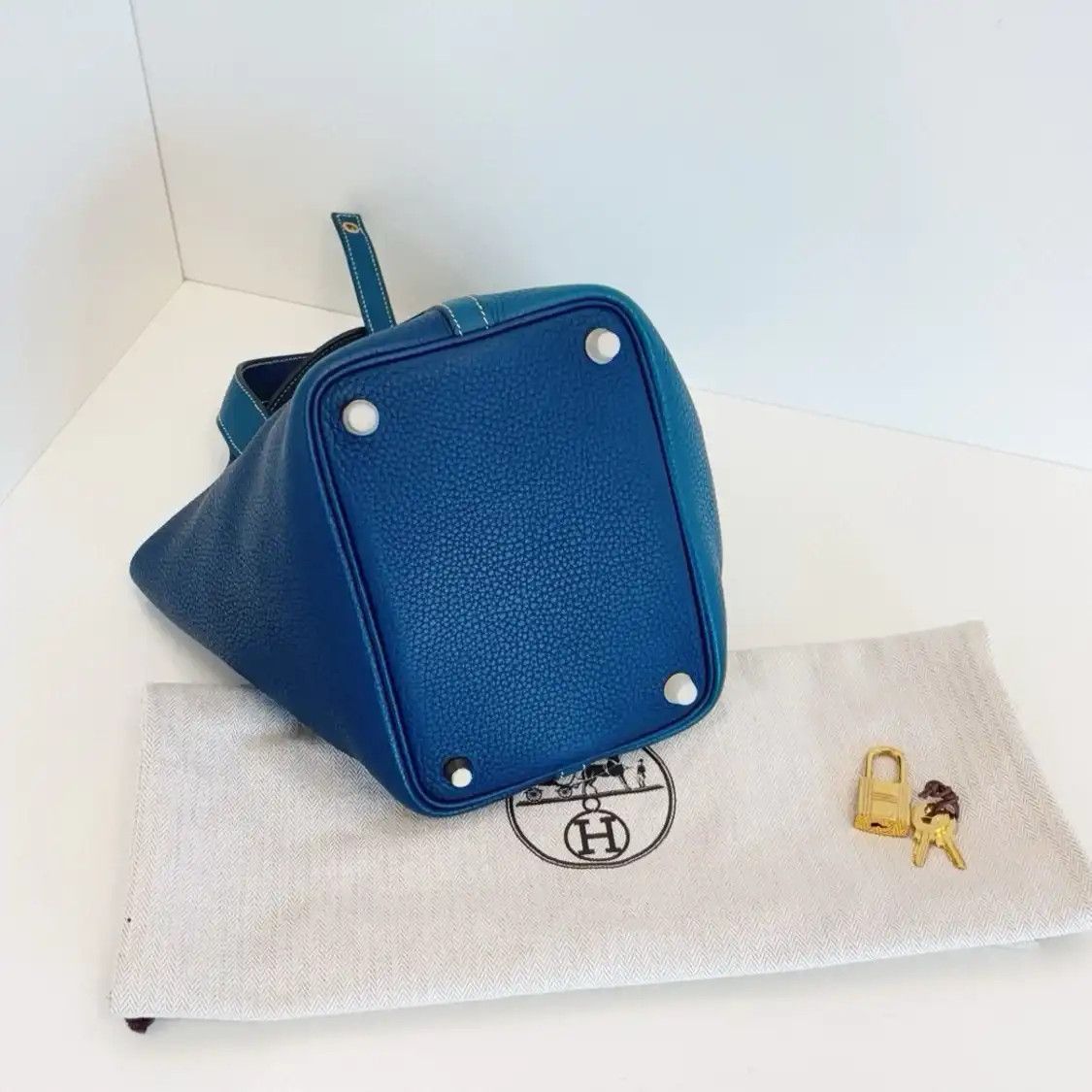 Hermes Hermes Picotin Lock 18 color-block Clemence cowhide leather picotin handbag silv Size ONE SIZE - 6 Thumbnail