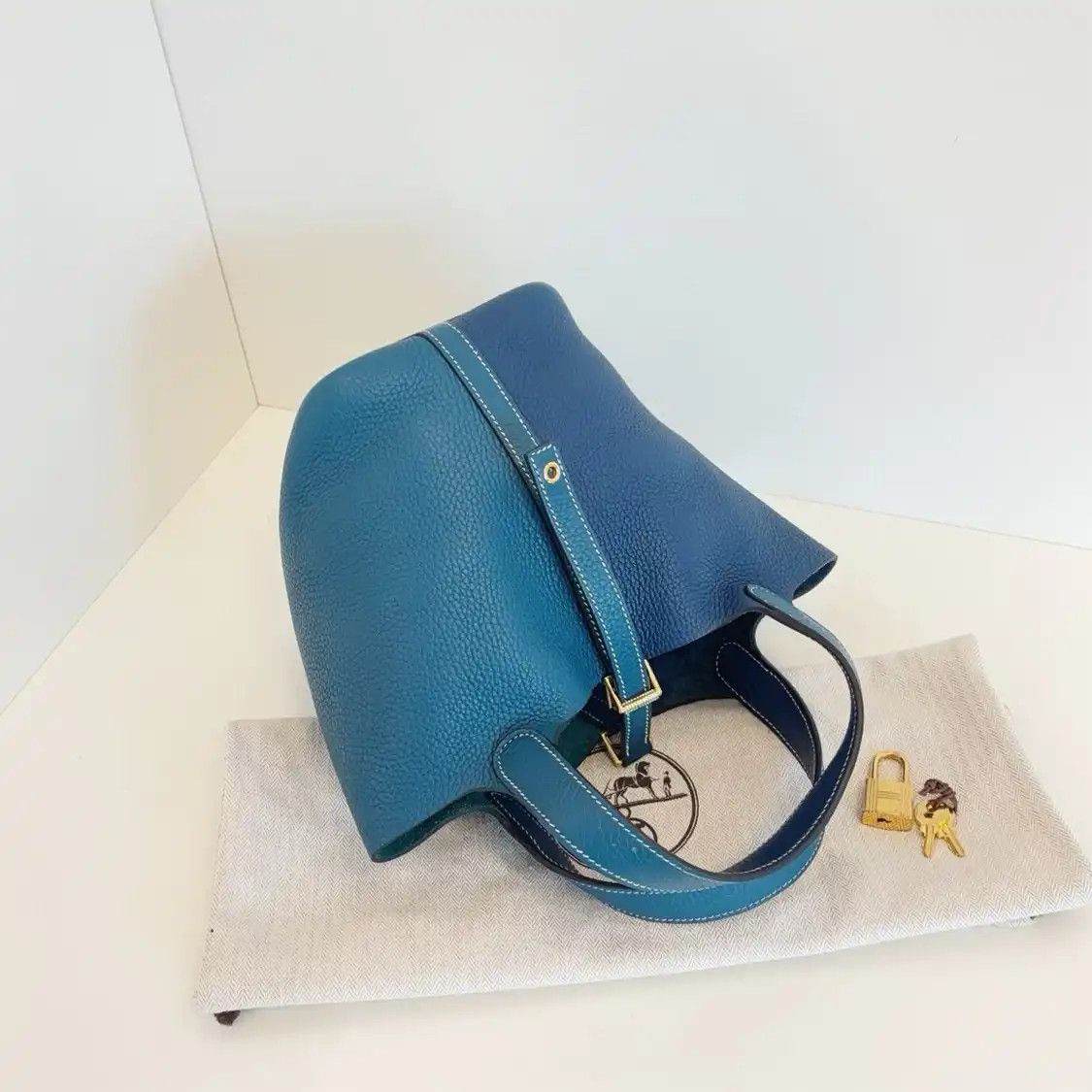 Hermes Hermes Picotin Lock 18 color-block Clemence cowhide leather picotin handbag silv Size ONE SIZE - 5 Thumbnail