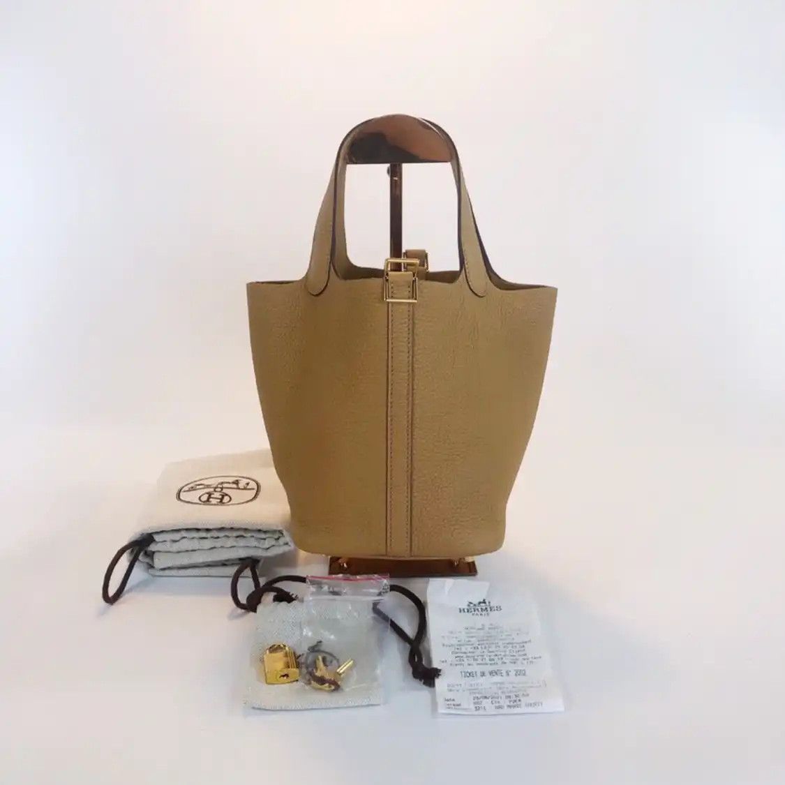 Hermes Hermes Picotin 18 yellow cowhide leather handbag gold hardware Z Size ONE SIZE - 5 Thumbnail