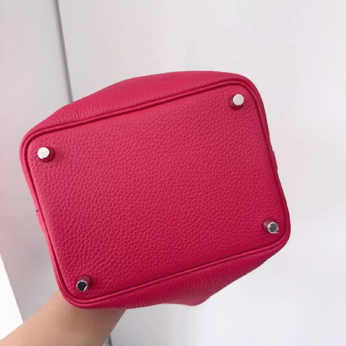 Hermes Hermes Picotin Lock 18 raspberryred Clemence cowhide leather picotin handbag sil Size ONE SIZE - 7 Thumbnail