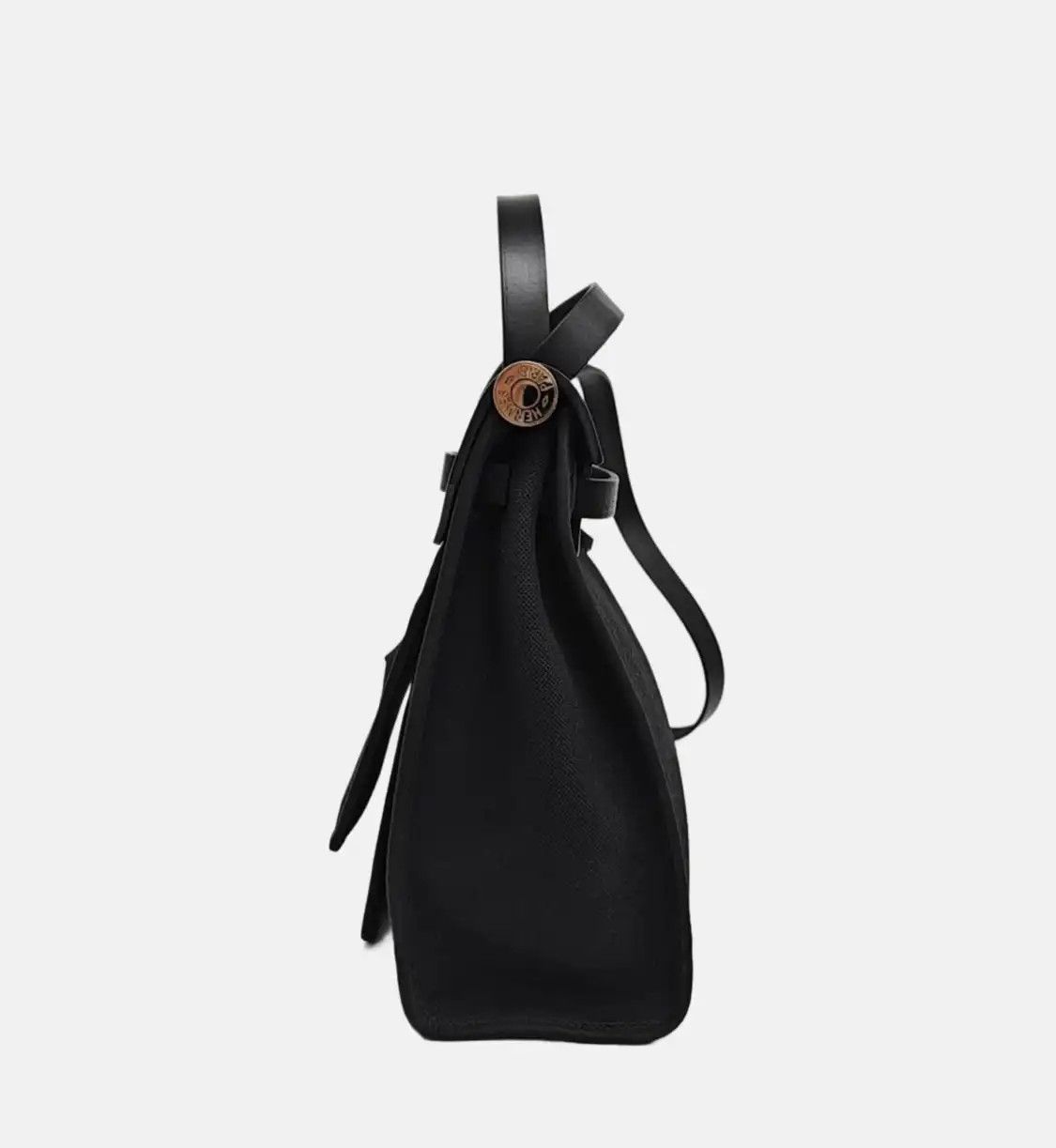 Hermes Hermes Herbag 31 black canvas shoulder bag handbag silver hardware C sub-pocket Size ONE SIZE - 4 Thumbnail