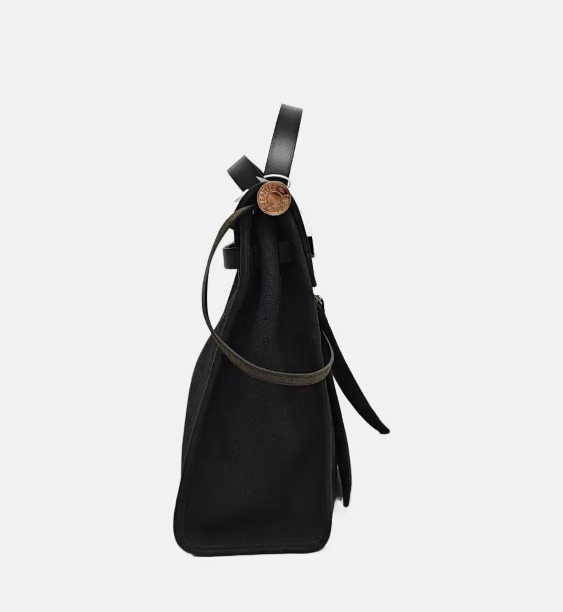 Hermes Hermes Herbag 31 black canvas shoulder bag handbag silver hardware C sub-pocket Size ONE SIZE - 3 Thumbnail