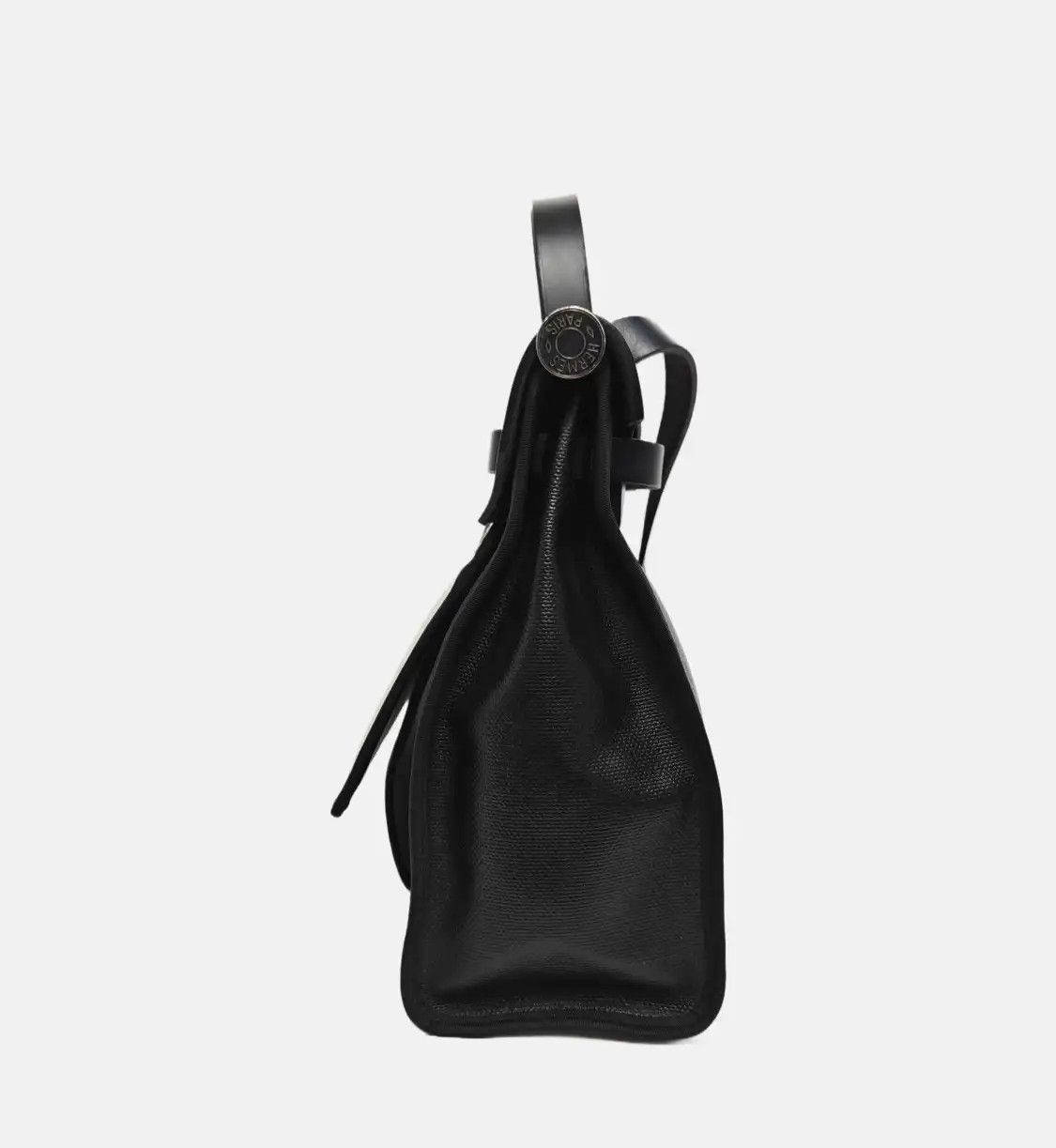Hermes Hermes Herbag 31 black canvas shoulder bag handbag silver hardware A sub-pocket Size ONE SIZE - 4 Thumbnail