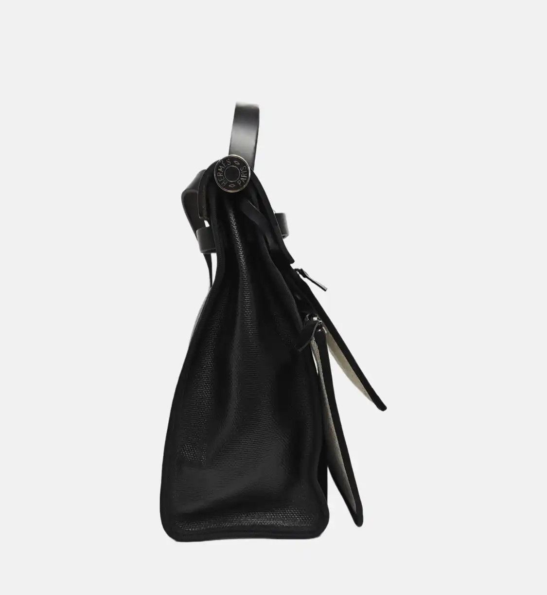Hermes Hermes Herbag 31 black canvas shoulder bag handbag silver hardware A sub-pocket Size ONE SIZE - 3 Thumbnail