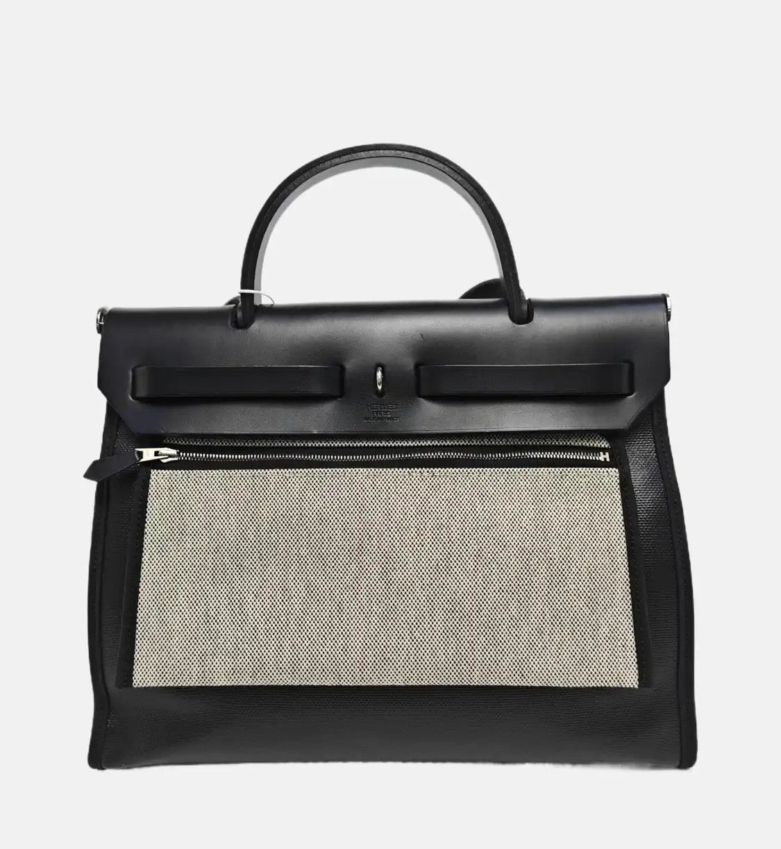 Hermes Hermes Herbag 31 black canvas shoulder bag handbag silver hardware A sub-pocket Size ONE SIZE - 5 Thumbnail