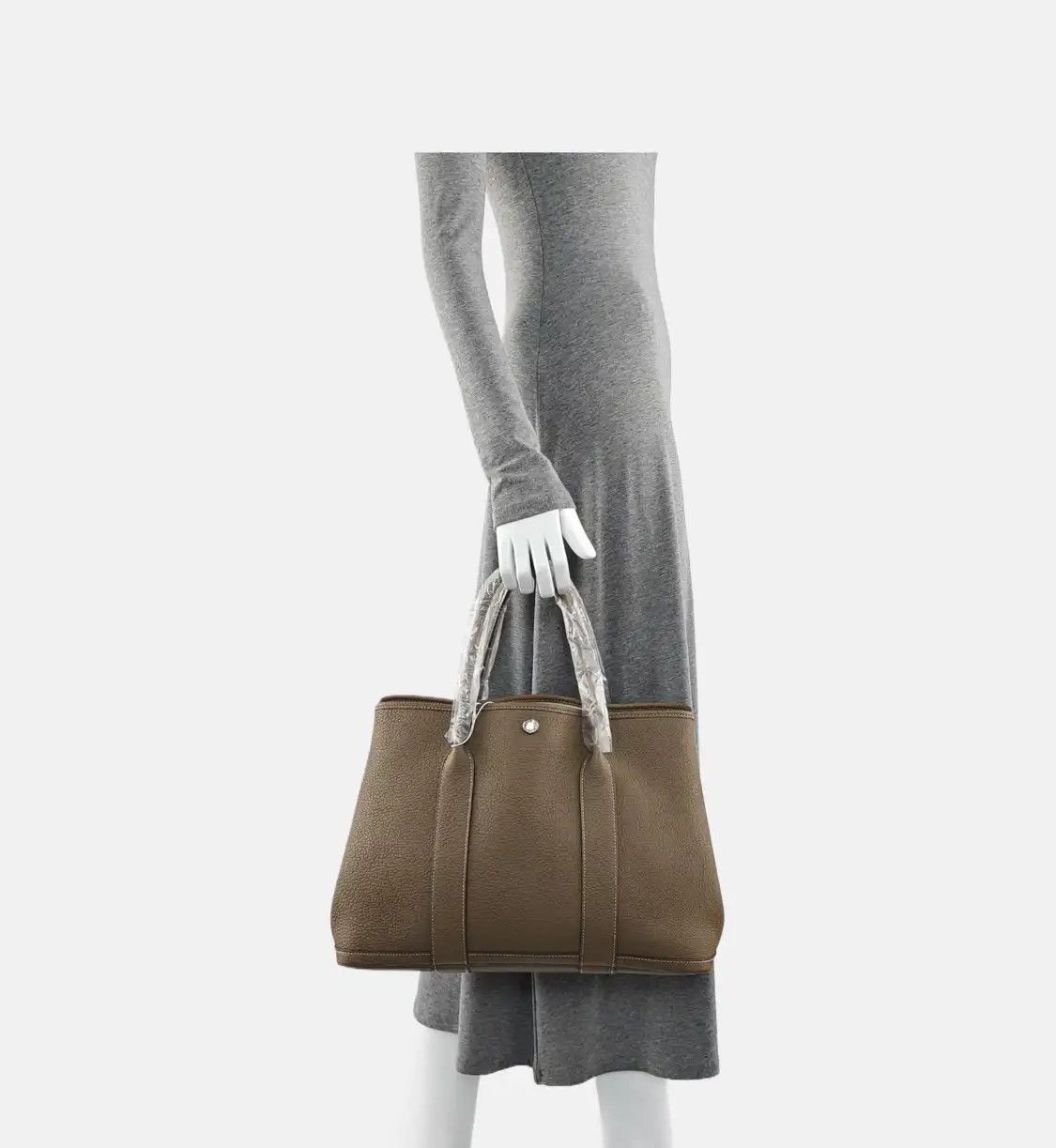 Hermes Hermes Garden Party 36 Etoupe Negondacowhide leather Garden Party handbag silver Size ONE SIZE - 2 Thumbnail
