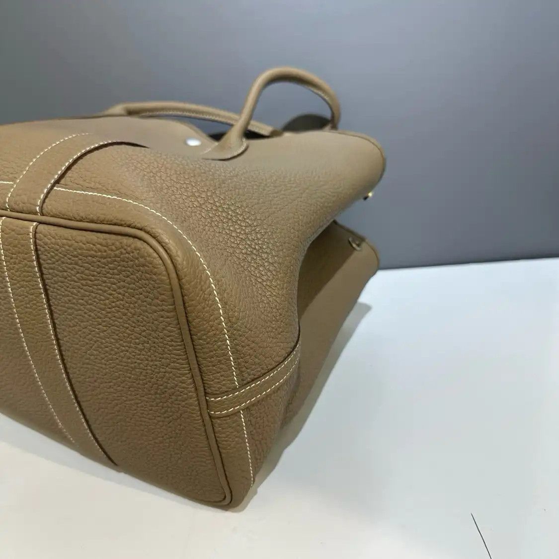 Hermes Hermes Garden Party 36 Etoupe Negondacowhide leather Garden Party handbag silver Size ONE SIZE - 5 Thumbnail
