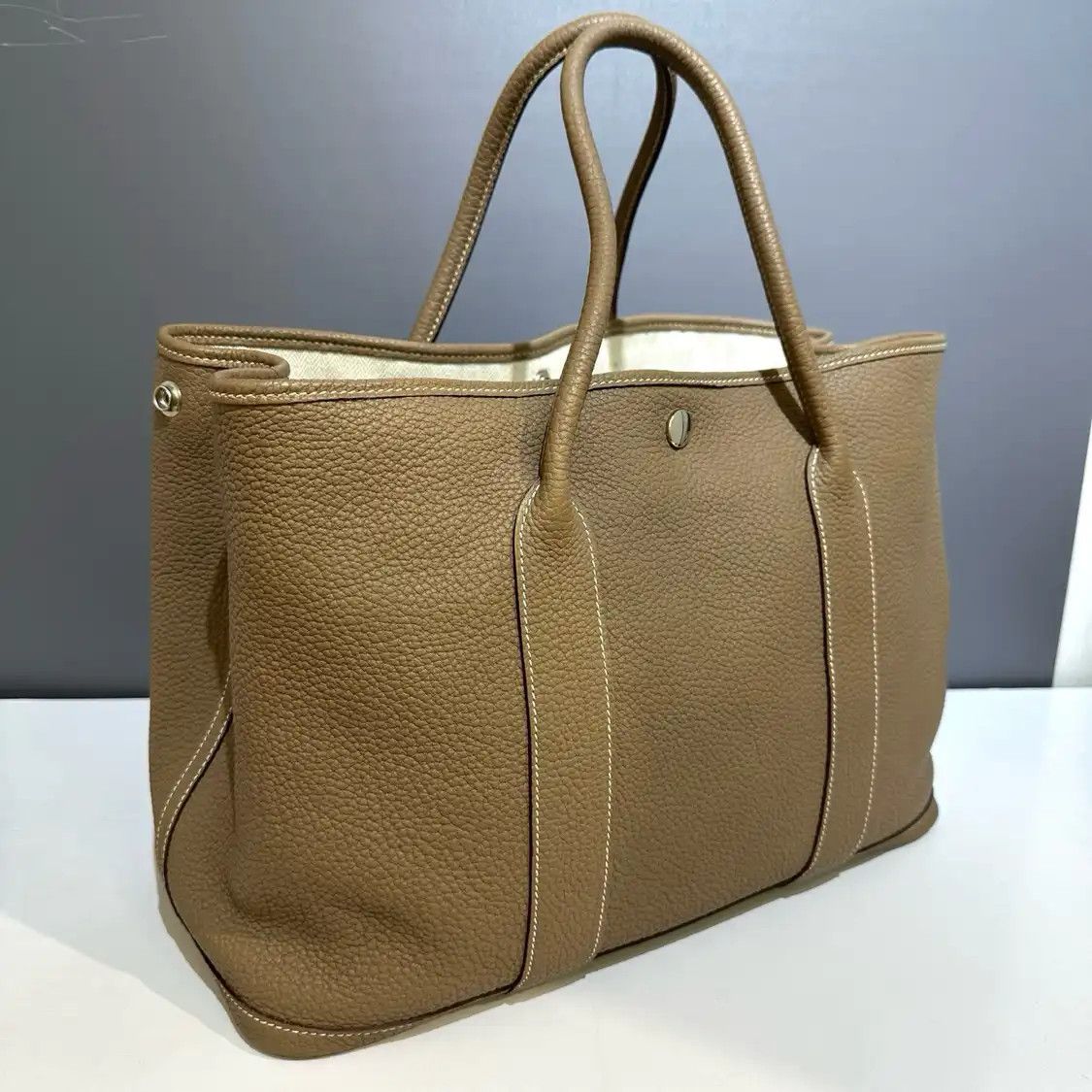 Hermes Hermes Garden Party 36 Etoupe Negondacowhide leather Garden Party handbag silver Size ONE SIZE - 3 Thumbnail