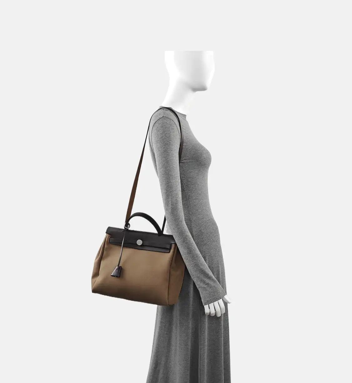 Hermes Hermes Herbag 31 Etoupe canvas shoulder bag handbag silver hardware Z sub-pocket Size ONE SIZE - 2 Thumbnail