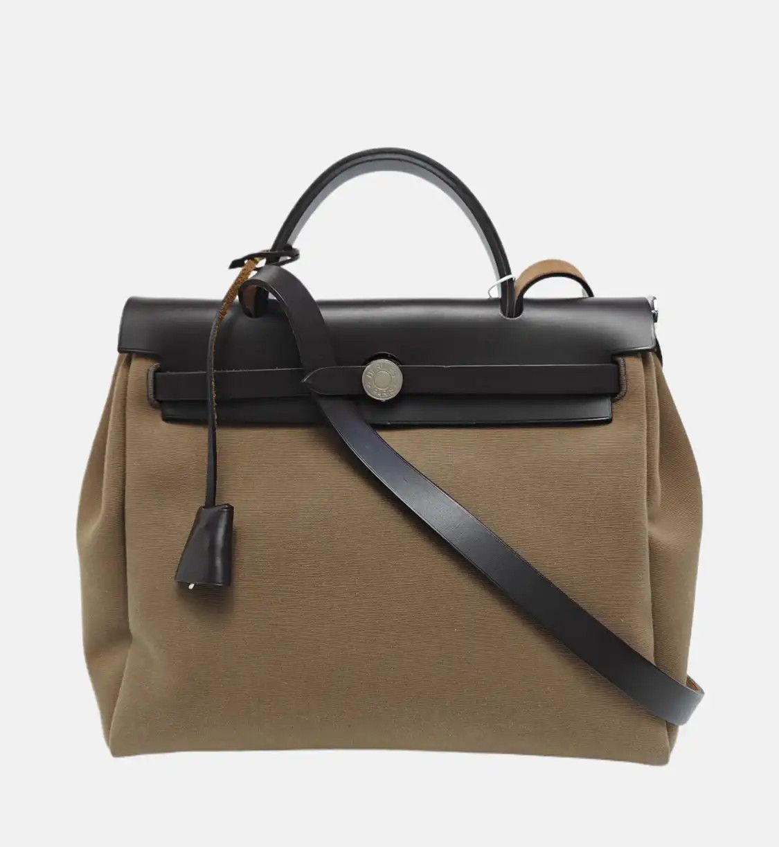 Hermes Hermes Herbag 31 Etoupe canvas shoulder bag handbag silver hardware Z sub-pocket Size ONE SIZE - 8 Thumbnail