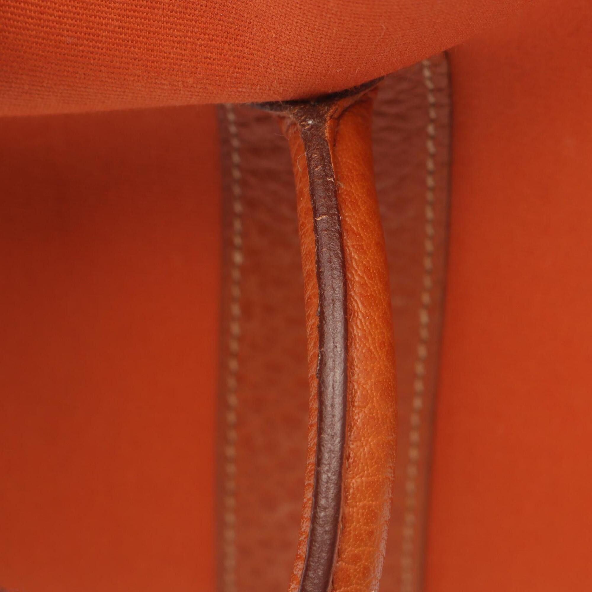 Hermes Hermes Garden Party PM Tote Bag Handbag Leather Canvas Toile Officier Buffle Women's Brown Size ONE SIZE - 8 Thumbnail