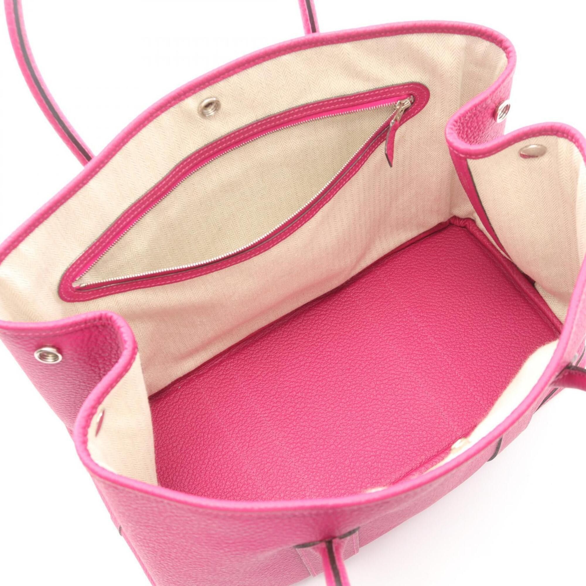Hermes Hermes Garden Party PM Tote Bag Handbag Leather Vache Country Women's Pink Size ONE SIZE - 3 Thumbnail