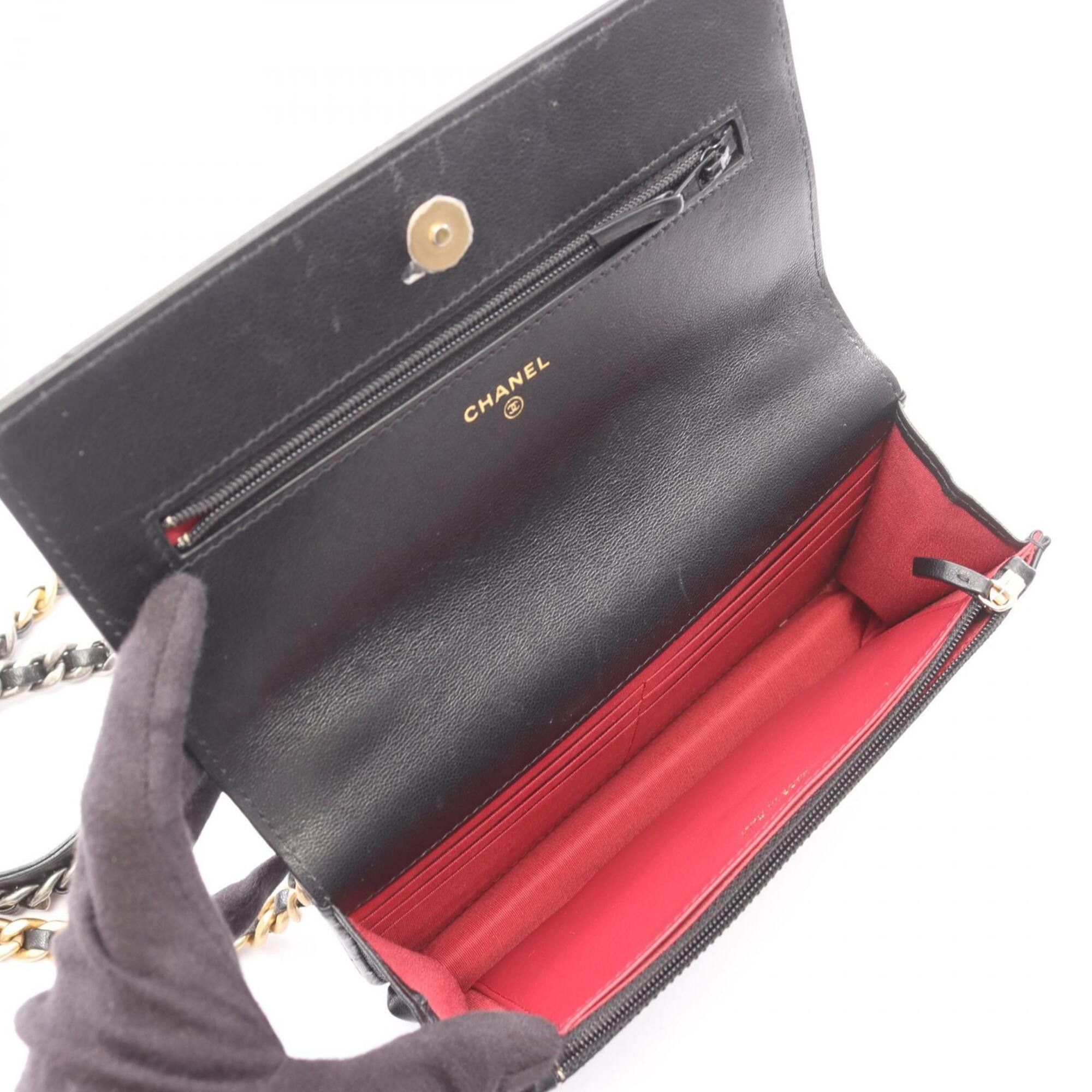 Chanel Chanel 19 Dixneuf Combination Hardware 2-Way Shoulder Bag/Handbag Lambskin Leather Women's Black AP0957 Size ONE SIZE - 3 Thumbnail