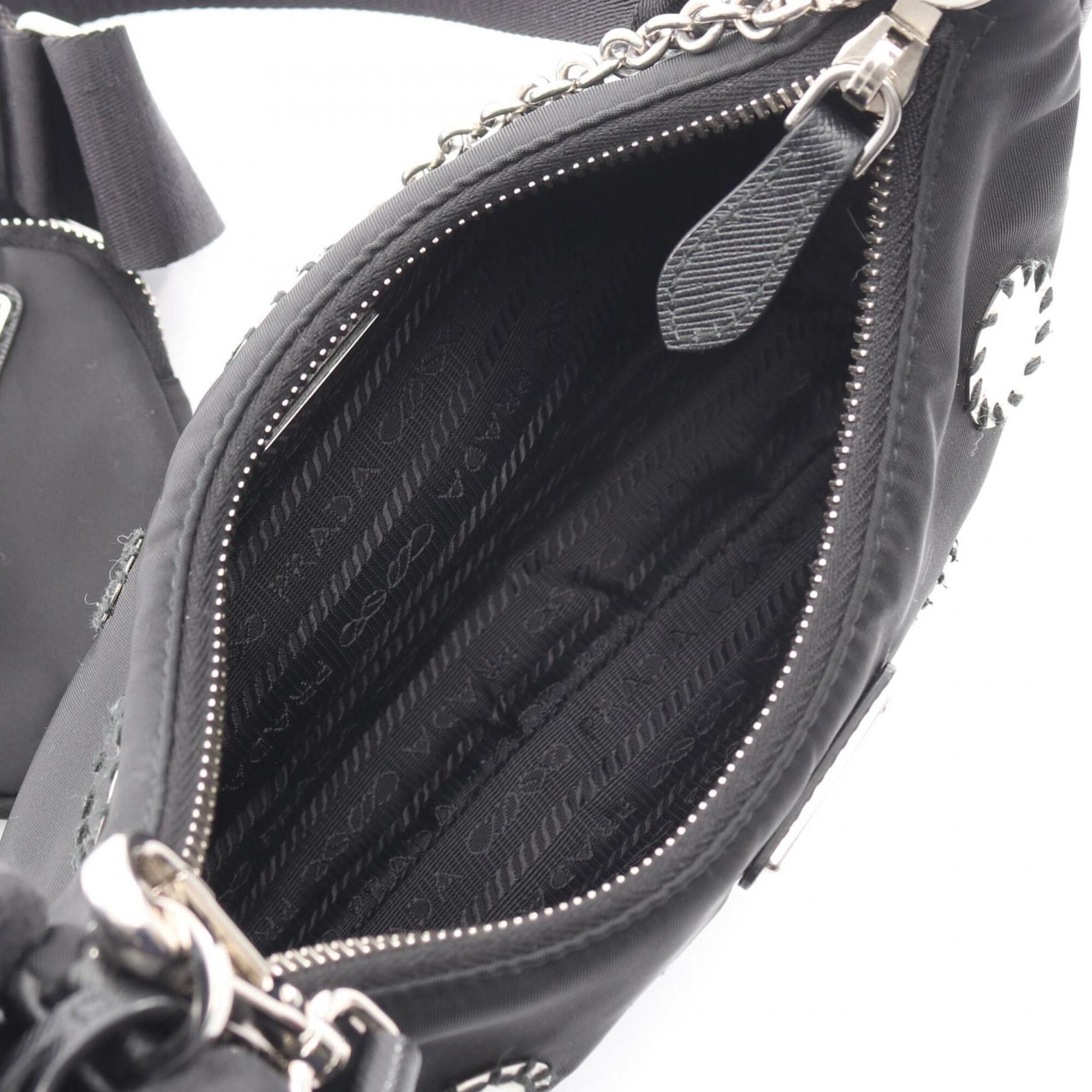 Prada Prada Re-Edition 2005 Shoulder Bag/Handbag, Nylon & Saffiano Leather, Women's, Black, 1BH204 Size ONE SIZE - 3 Thumbnail
