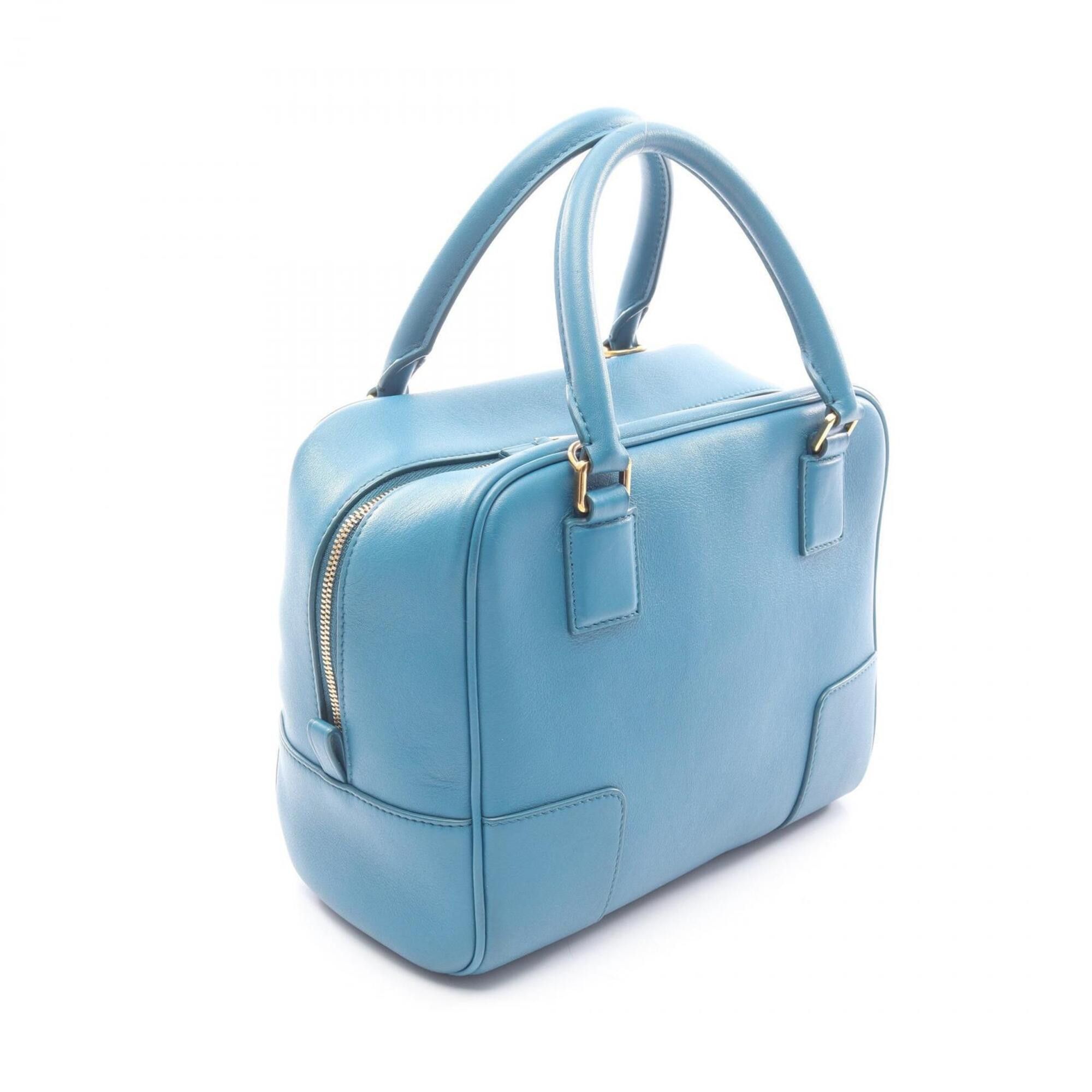 Loewe Loewe Amazona 19 Square 2-Way Handbag, Leather, Women's, Blue Size ONE SIZE - 2 Thumbnail