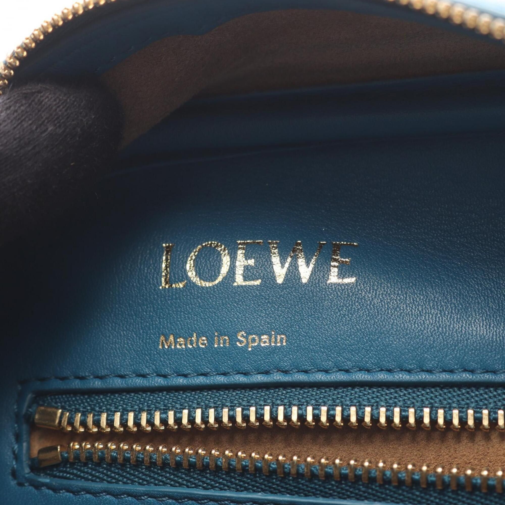 Loewe Loewe Amazona 19 Square 2-Way Handbag, Leather, Women's, Blue Size ONE SIZE - 4 Thumbnail