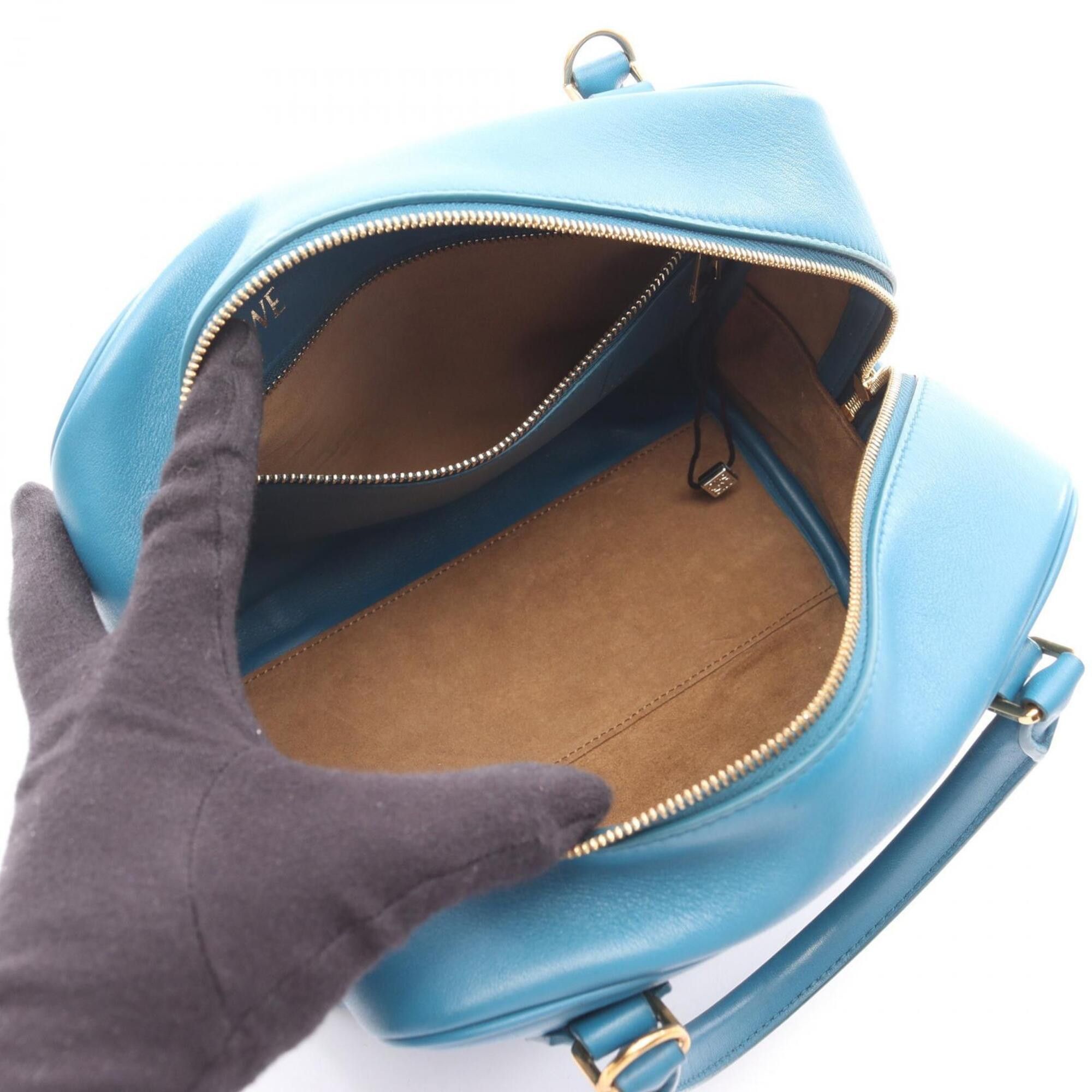 Loewe Loewe Amazona 19 Square 2-Way Handbag, Leather, Women's, Blue Size ONE SIZE - 3 Thumbnail