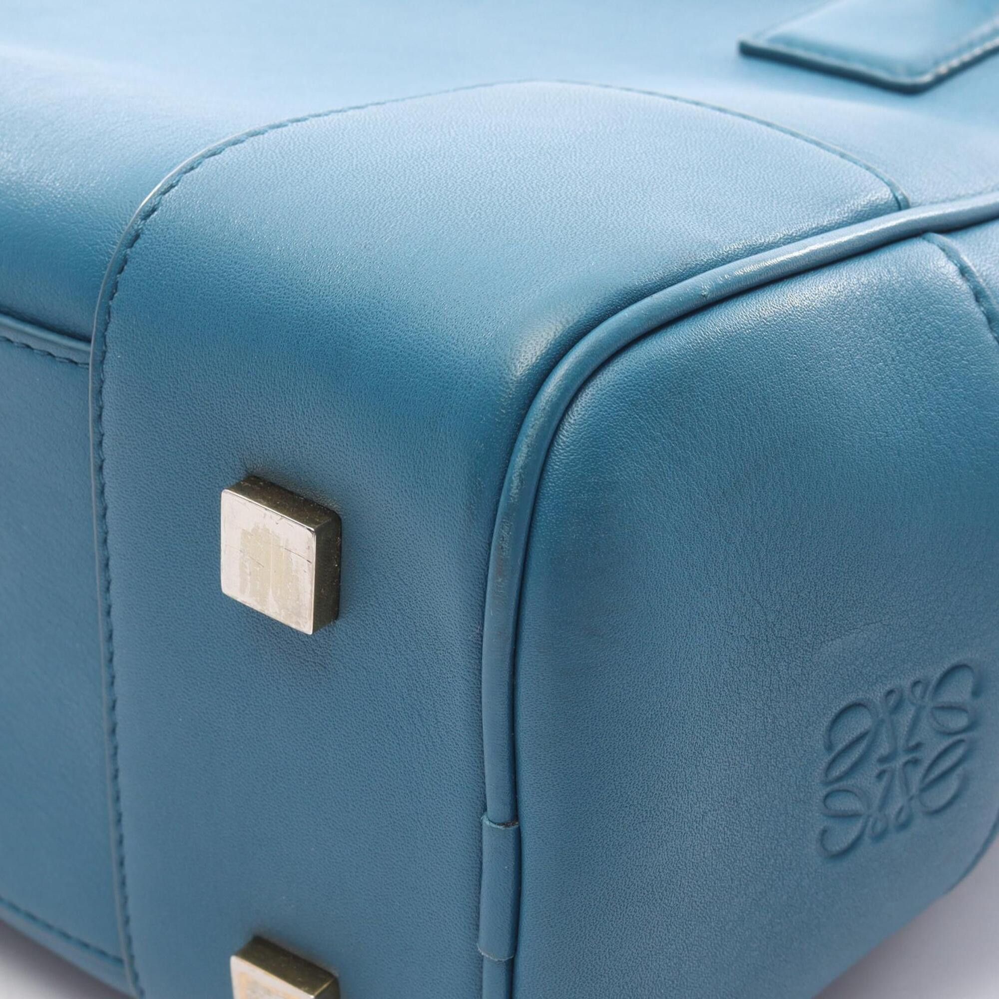 Loewe Loewe Amazona 19 Square 2-Way Handbag, Leather, Women's, Blue Size ONE SIZE - 5 Thumbnail