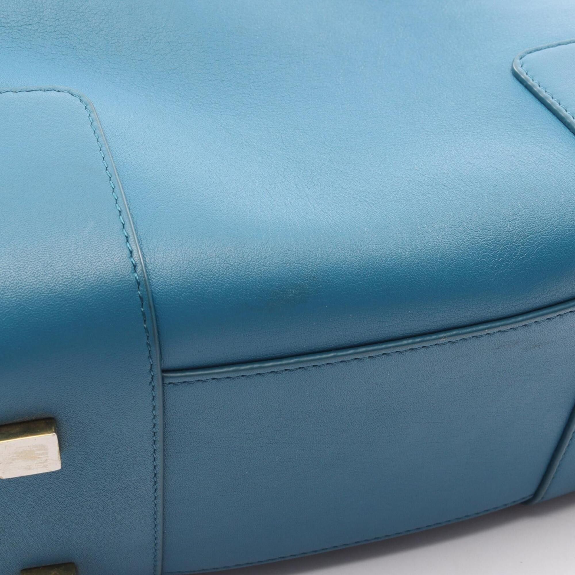 Loewe Loewe Amazona 19 Square 2-Way Handbag, Leather, Women's, Blue Size ONE SIZE - 6 Thumbnail