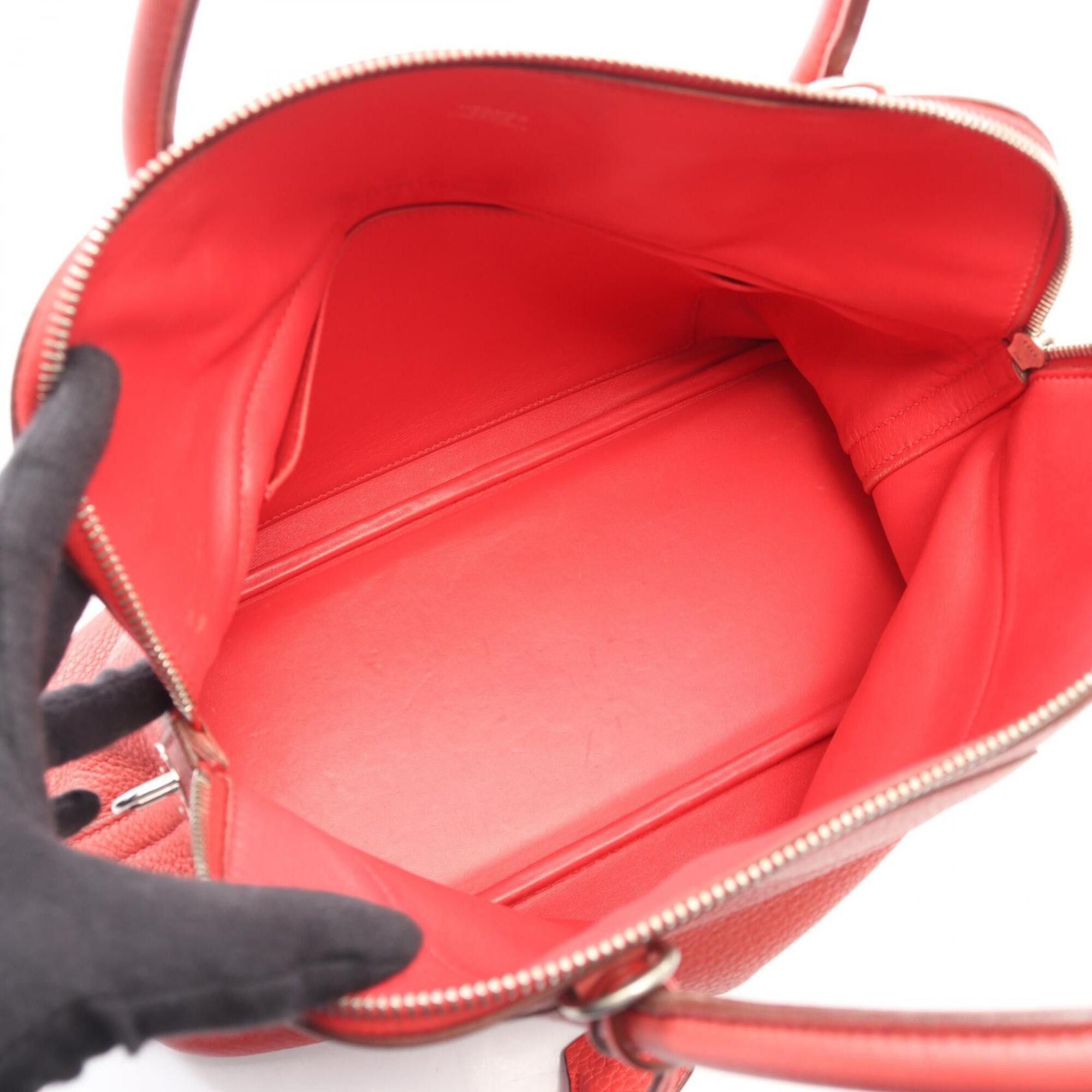 Hermes Hermes Bolide 31 Bougainvillea 2-way handbag, made of Taurillon Clemence leather, women's, red. Size ONE SIZE - 3 Thumbnail