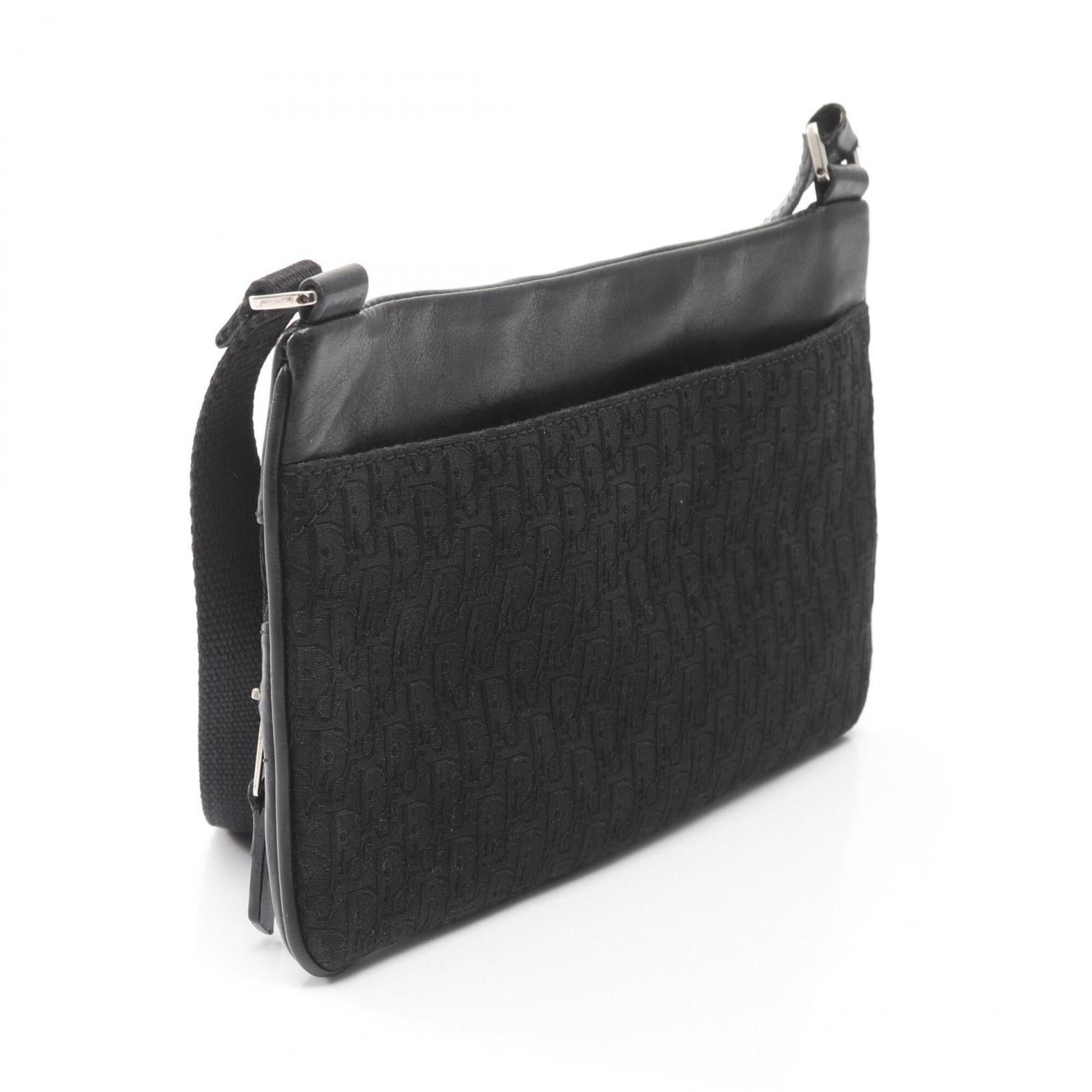 Dior Christian Dior Dior Street Chic Trotter Shoulder Bag Handbag Canvas Leather Women's Black Size ONE SIZE - 2 Thumbnail