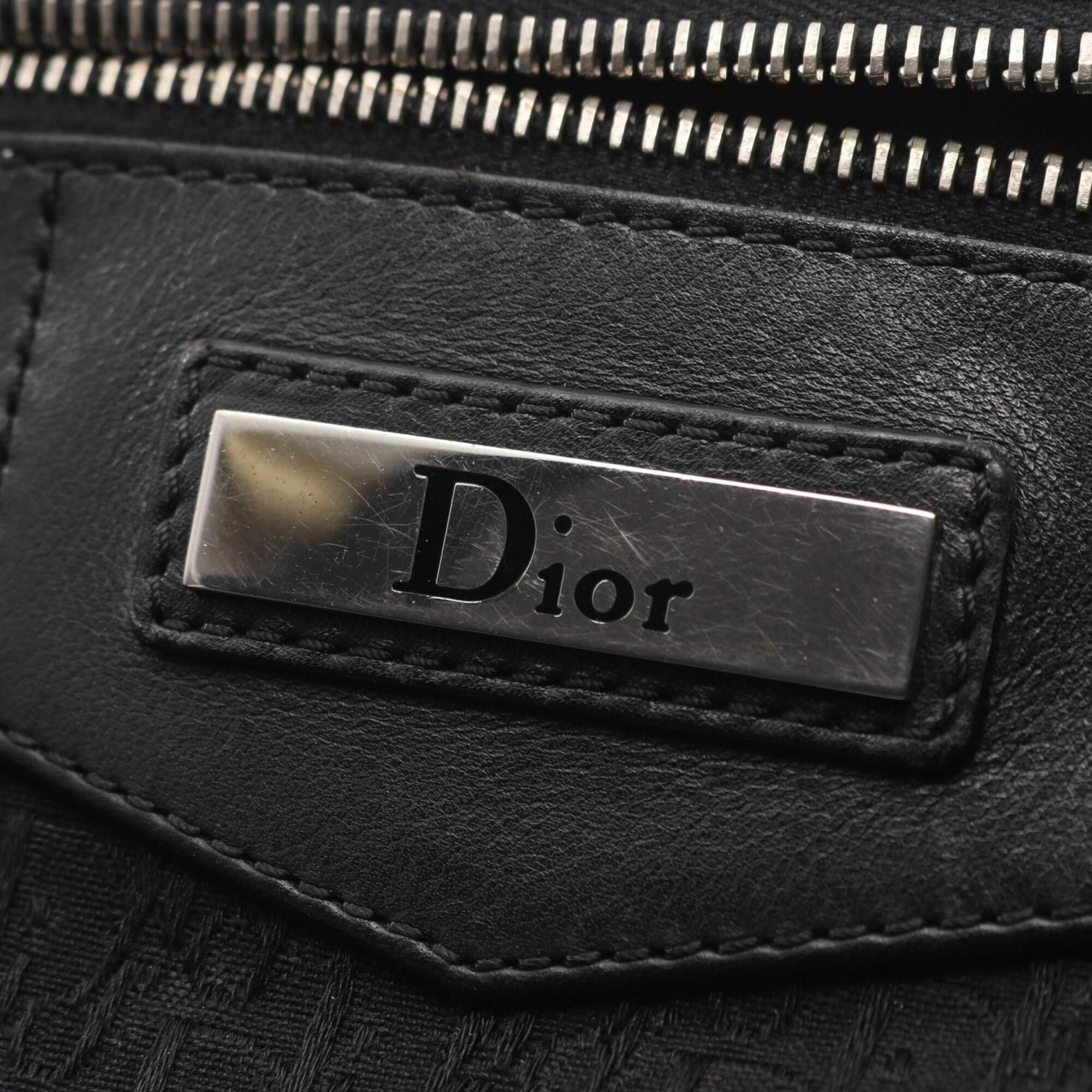 Dior Christian Dior Dior Street Chic Trotter Shoulder Bag Handbag Canvas Leather Women's Black Size ONE SIZE - 9 Thumbnail