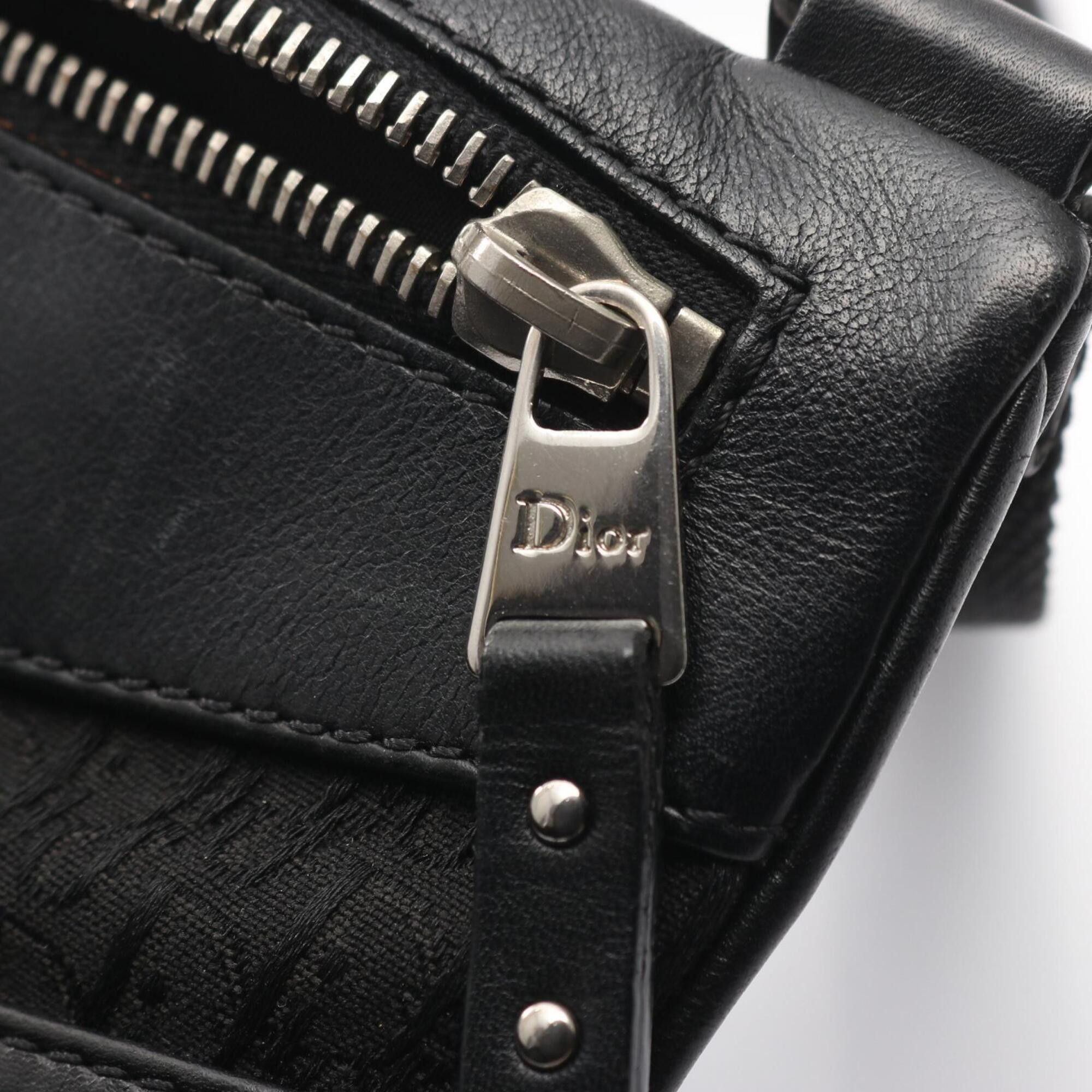 Dior Christian Dior Dior Street Chic Trotter Shoulder Bag Handbag Canvas Leather Women's Black Size ONE SIZE - 10 Thumbnail