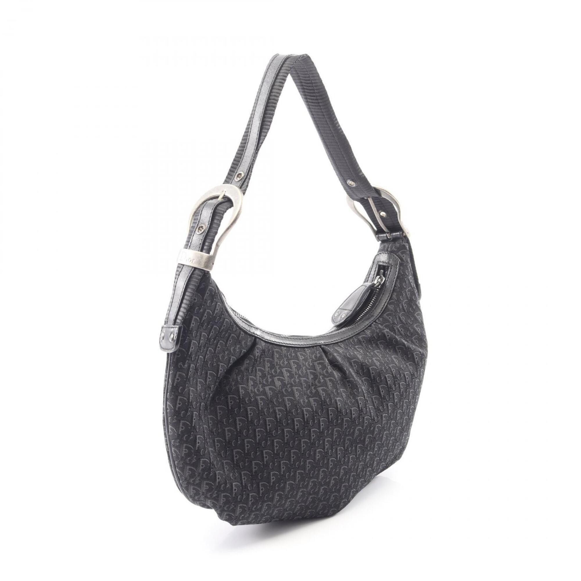 Dior Christian Dior Dior Oblique Shoulder Bag Handbag Canvas Leather Women's Black Size ONE SIZE - 2 Thumbnail