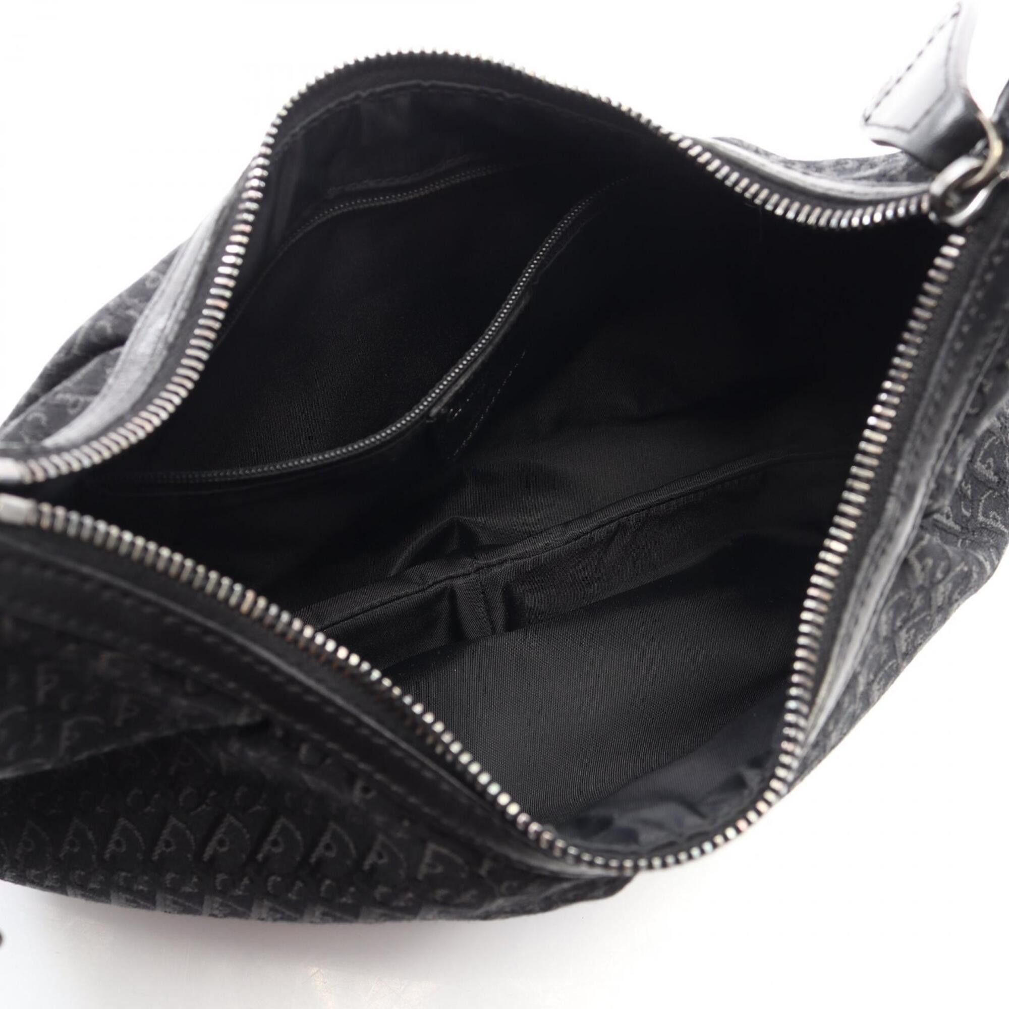Dior Christian Dior Dior Oblique Shoulder Bag Handbag Canvas Leather Women's Black Size ONE SIZE - 3 Thumbnail